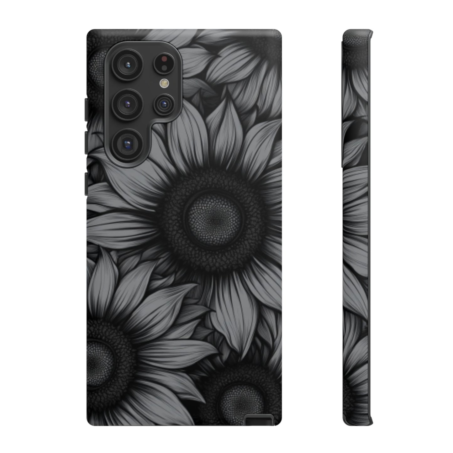 Sunflower Phone Case - Dark Gothic Floral Phone Cases - Phone 16 15 14 13 12 11, Samsung Galaxy & Google Pixel Phone Covers