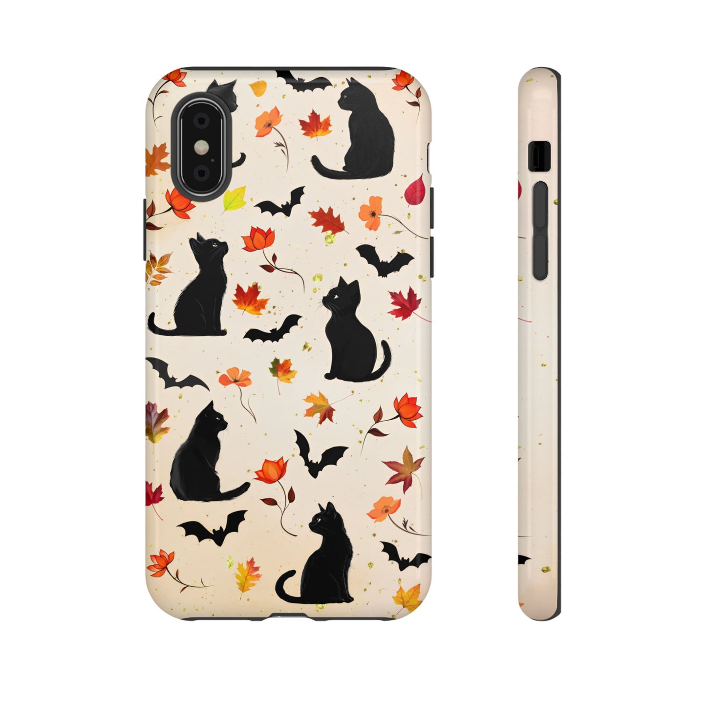 Cute Black Cats Halloween Phone Case - Aesthetic Fall Phone Cases - iPhone 16 15 14 13 12 11, Samsung Galaxy & Google Pixel Phone Covers - Boo and Bewear