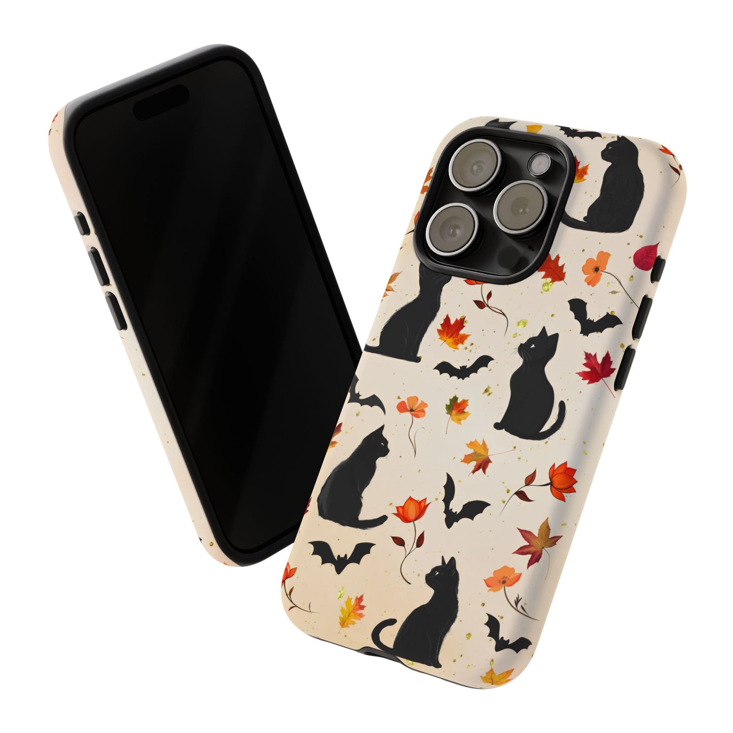 Cute Black Cats Halloween Phone Case - Aesthetic Fall Phone Cases - iPhone 16 15 14 13 12 11, Samsung Galaxy & Google Pixel Phone Covers