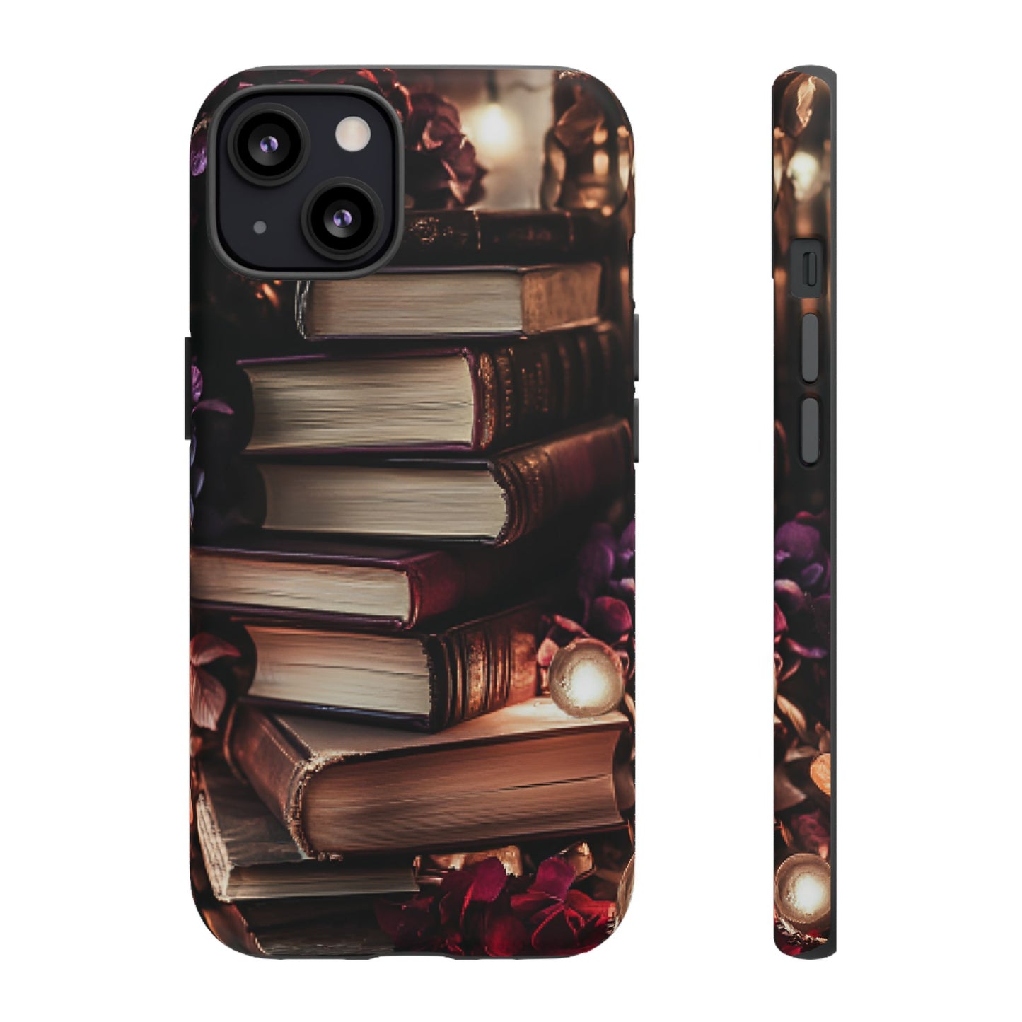 Book Lover Phone Case - Vintage Dark Academia Books - iPhone 16 15 14 13 12 11, Samsung Galaxy & Google Pixel Phone Covers