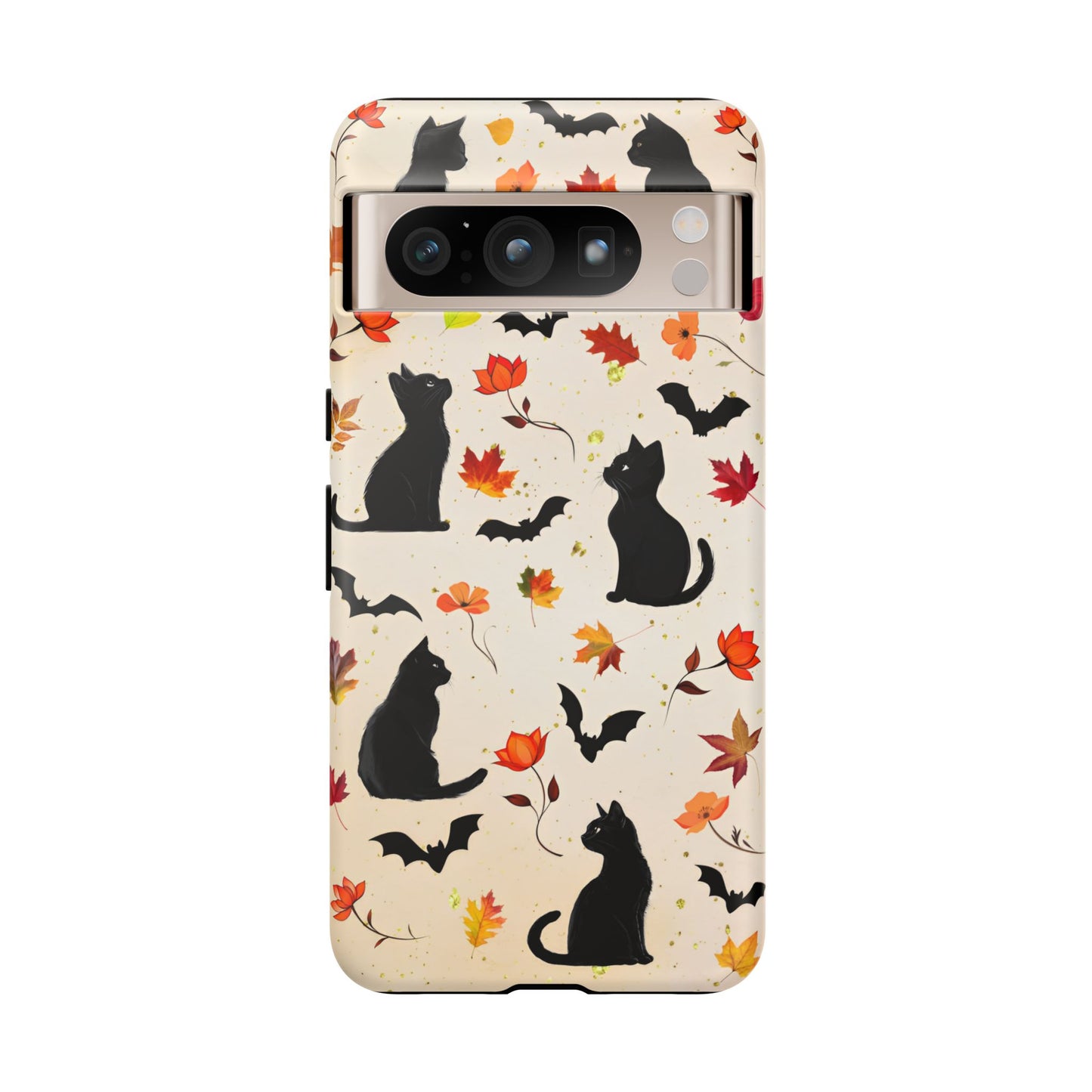 Cute Black Cats Halloween Phone Case - Aesthetic Fall Phone Cases - iPhone 16 15 14 13 12 11, Samsung Galaxy & Google Pixel Phone Covers