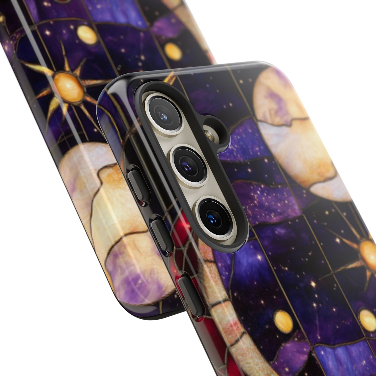 Celestial Stained Glass Phone Case - iPhone 16 15 14 13 12 11, Samsung Galaxy & Google Pixel Phone Covers