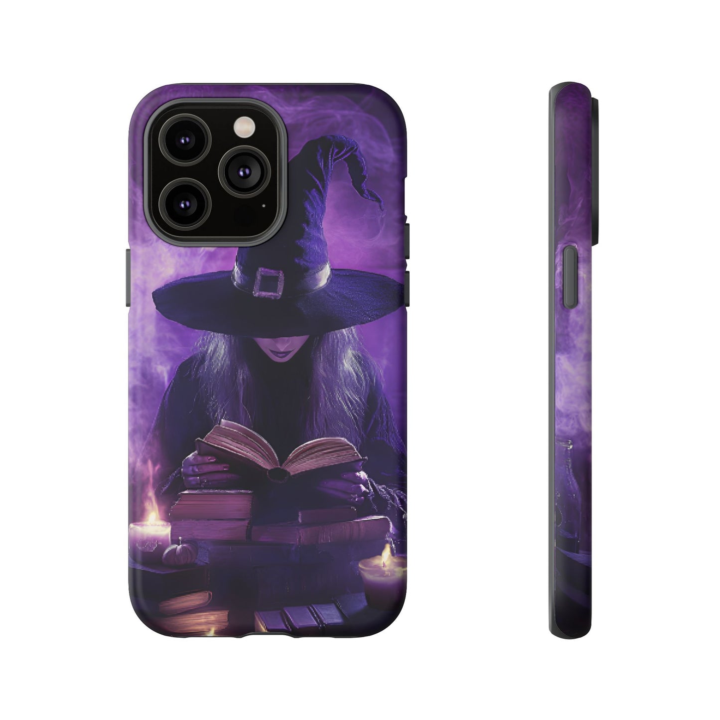 Witch Reading Book Phone Case - Witchy  Halloween Phone Cases - iPhone 16 15 14 13 12 11, Samsung Galaxy & Google Pixel Phone Covers