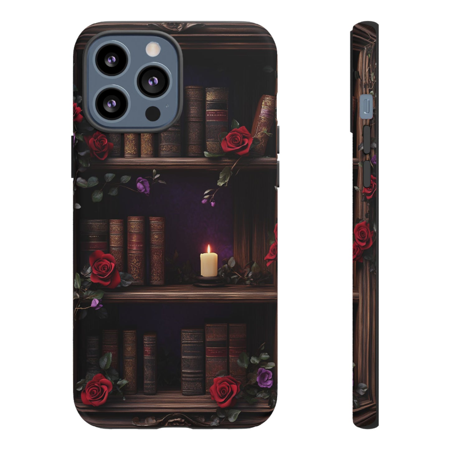 Vintage Books Phone Case - Goth Dark Academia Library Phone Cases for iPhone 16 15 14 13 12 11, Samsung Galaxy & Google Pixel