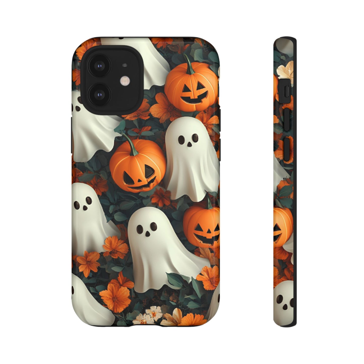 Halloween Ghosts and Pumpkins Phone Case - Spooky and Cute Phone Cases for iPhone 16 15 14 13 12 11, Samsung Galaxy & Google Pixel Phone Covers