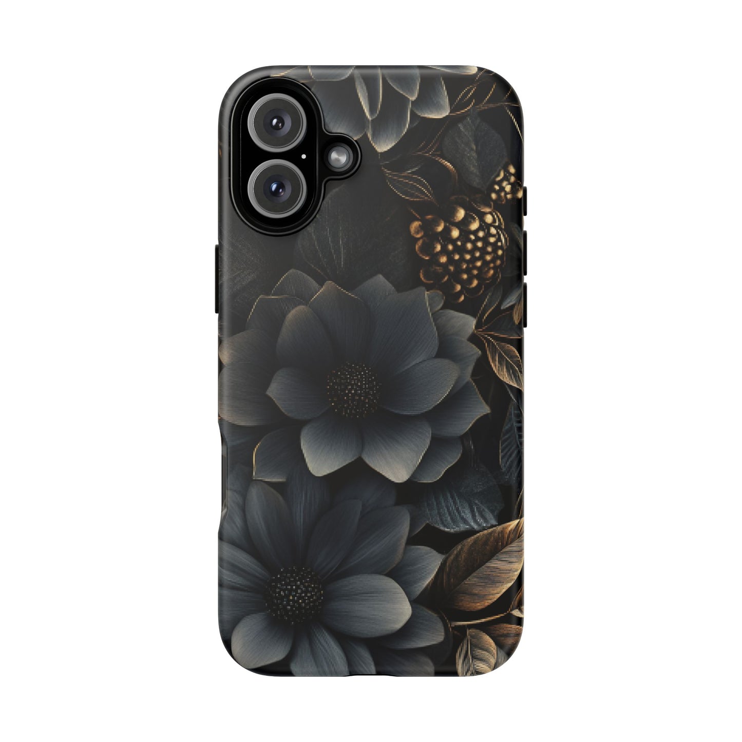 Dark Flower Phone Case for iPhone 16 15 14 13 12 11, Samsung Galaxy & Google Pixel