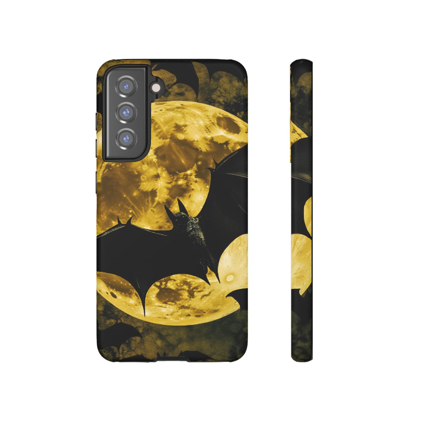 Gothic Bat and Moon Phone Case - Spooky Halloween Phone Cases for iPhone 16 15 14 13 12 11, Samsung Galaxy & Google Pixel