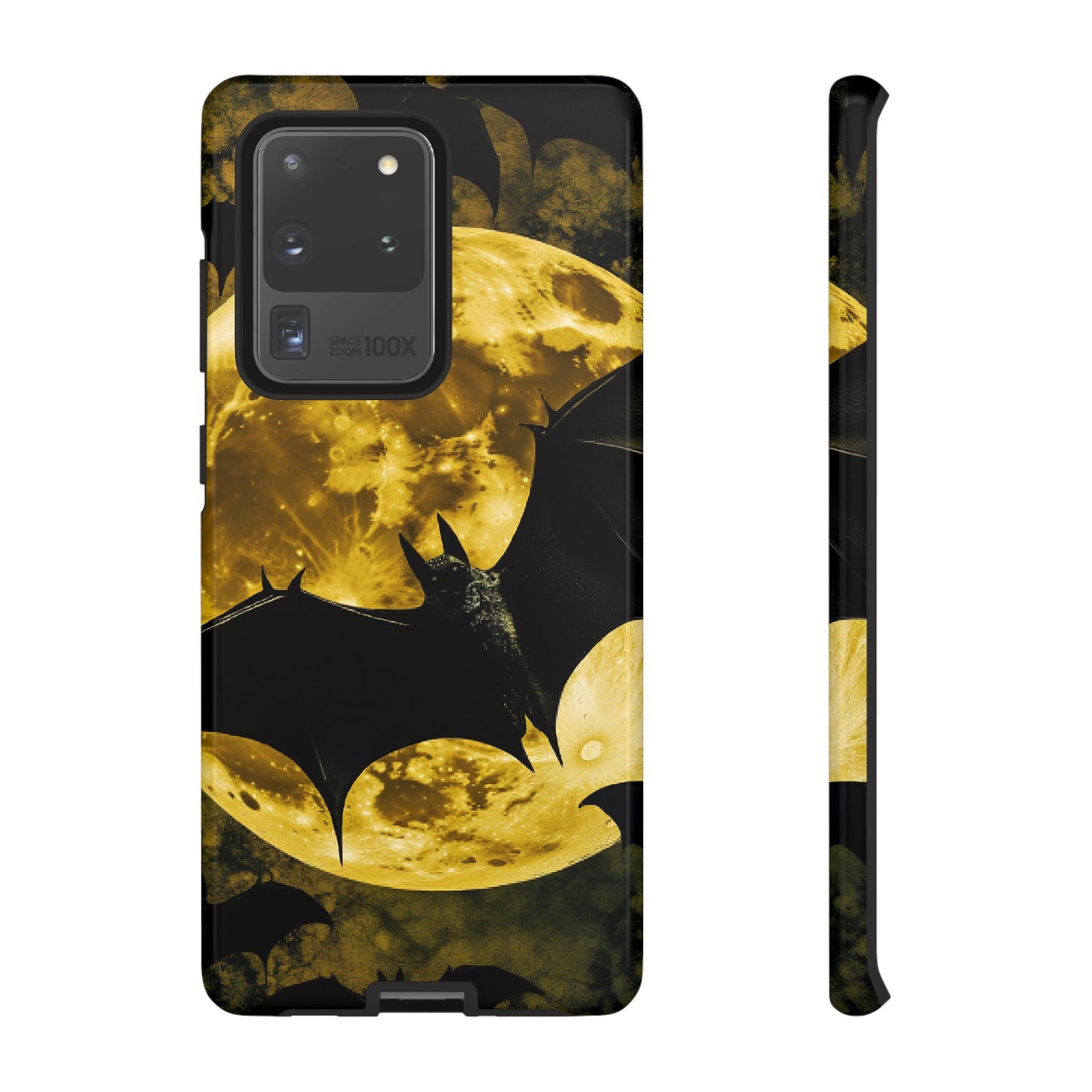 Gothic Bat and Moon Phone Case - Spooky Halloween Phone Cases for iPhone 16 15 14 13 12 11, Samsung Galaxy & Google Pixel