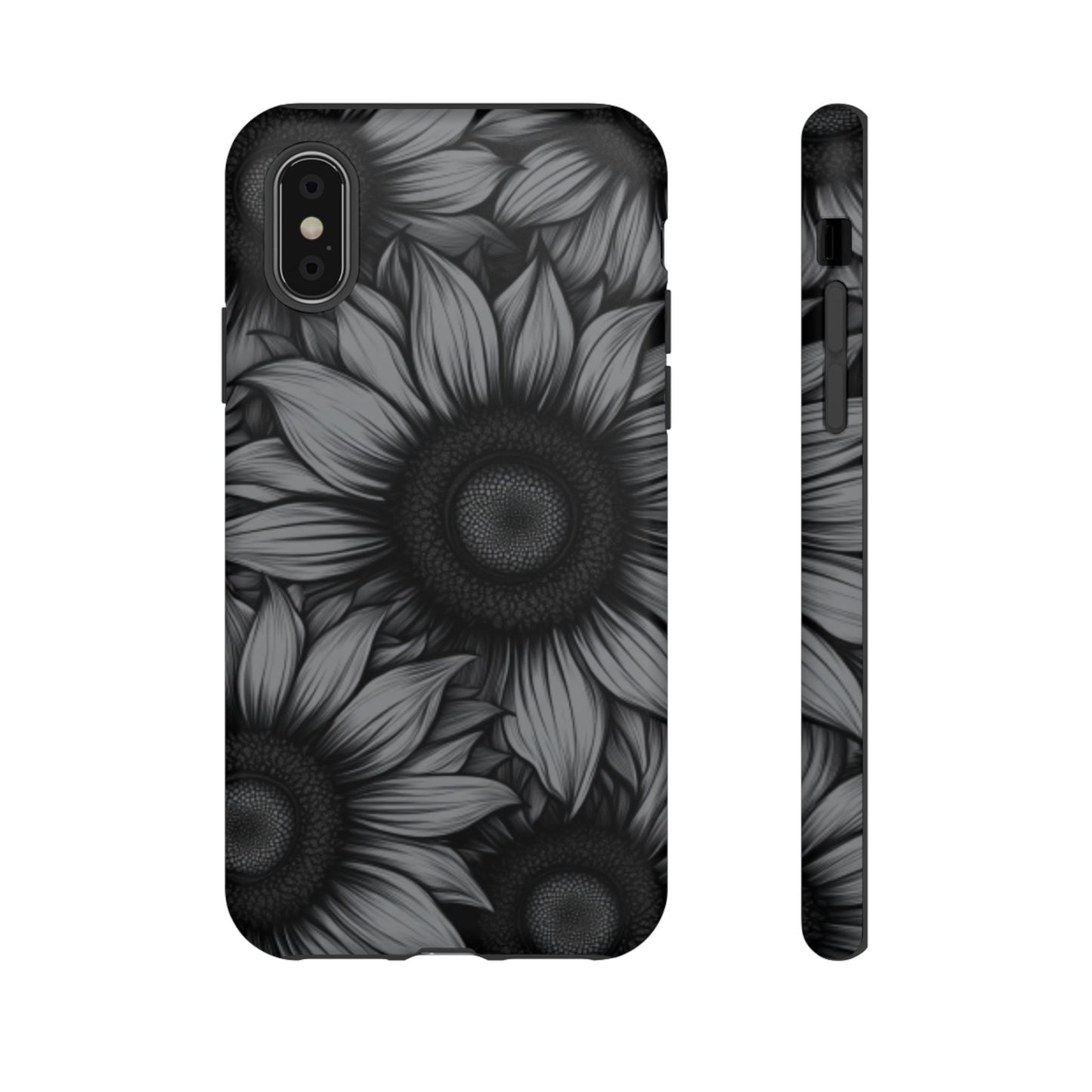 Sunflower Phone Case - Dark Gothic Floral Phone Cases - Phone 16 15 14 13 12 11, Samsung Galaxy & Google Pixel Phone Covers - Boo and Bewear