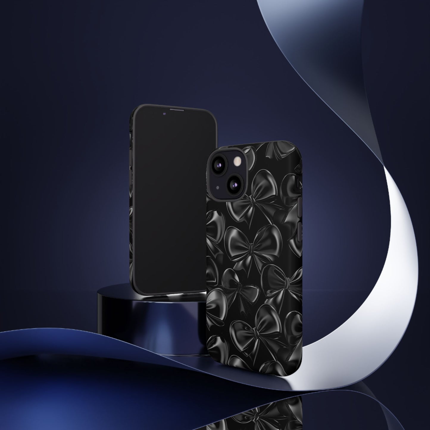 Black Bow Phone Case - Gothic Dark Coquette Phone Cover - iPhone 16 15 14 13 12 11, Samsung Galaxy & Google Pixel Phone Covers