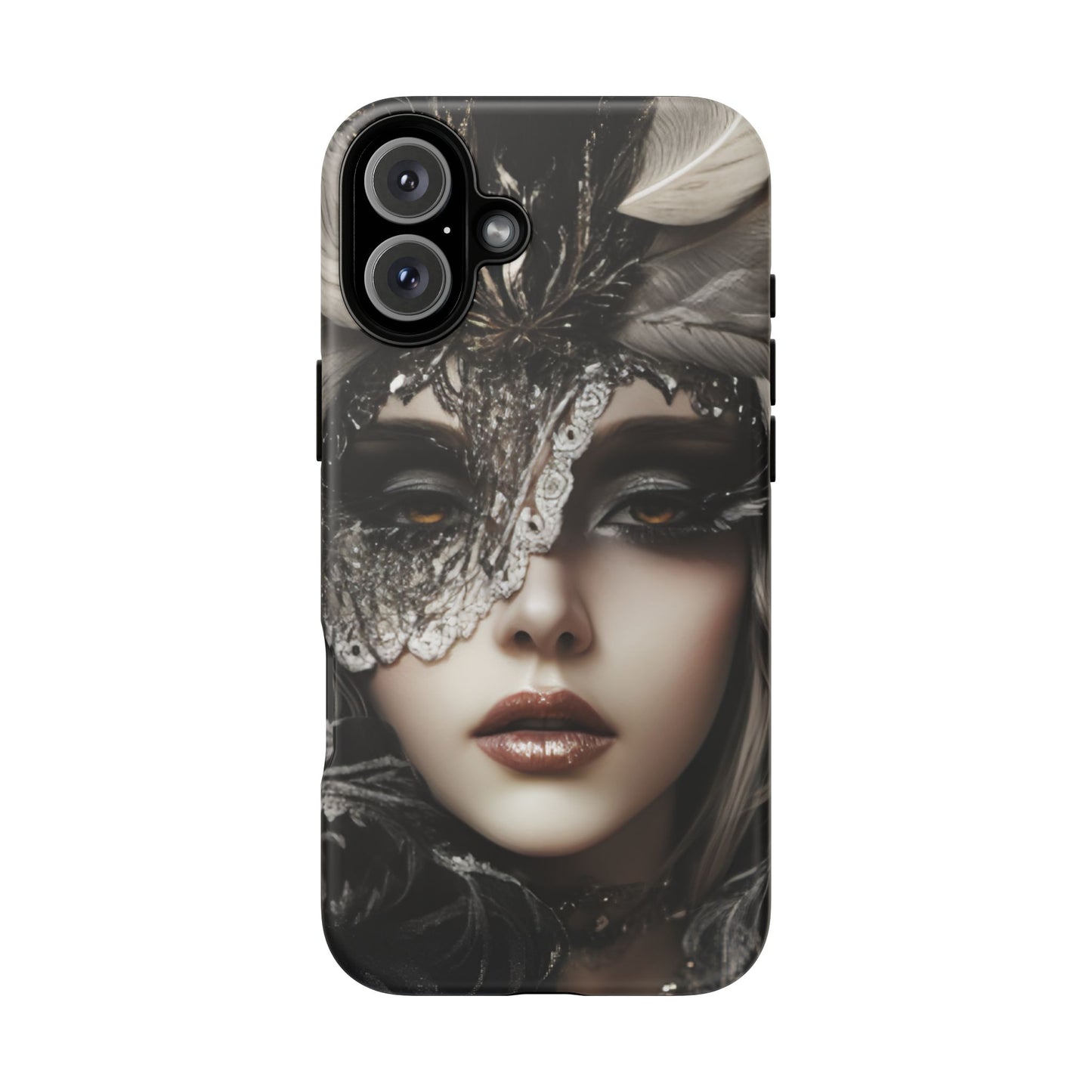 Goth Phone Case with Aesthetic Woman for iPhone 16 15 14 13 12 11, Samsung Galaxy & Google Pixel