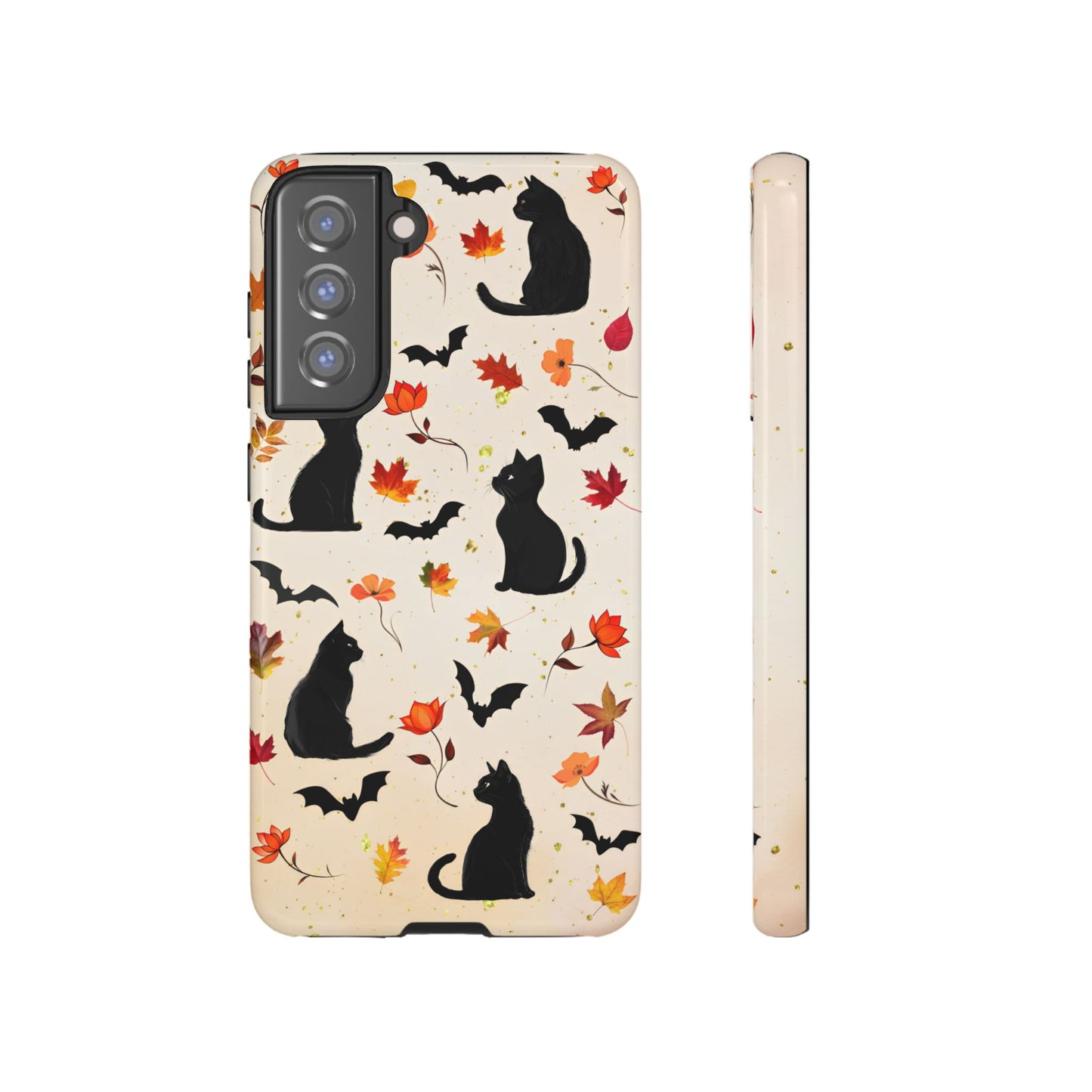 Cute Black Cats Halloween Phone Case - Aesthetic Fall Phone Cases for iPhone 16 15 14 13 12 11, Samsung Galaxy & Google Pixel