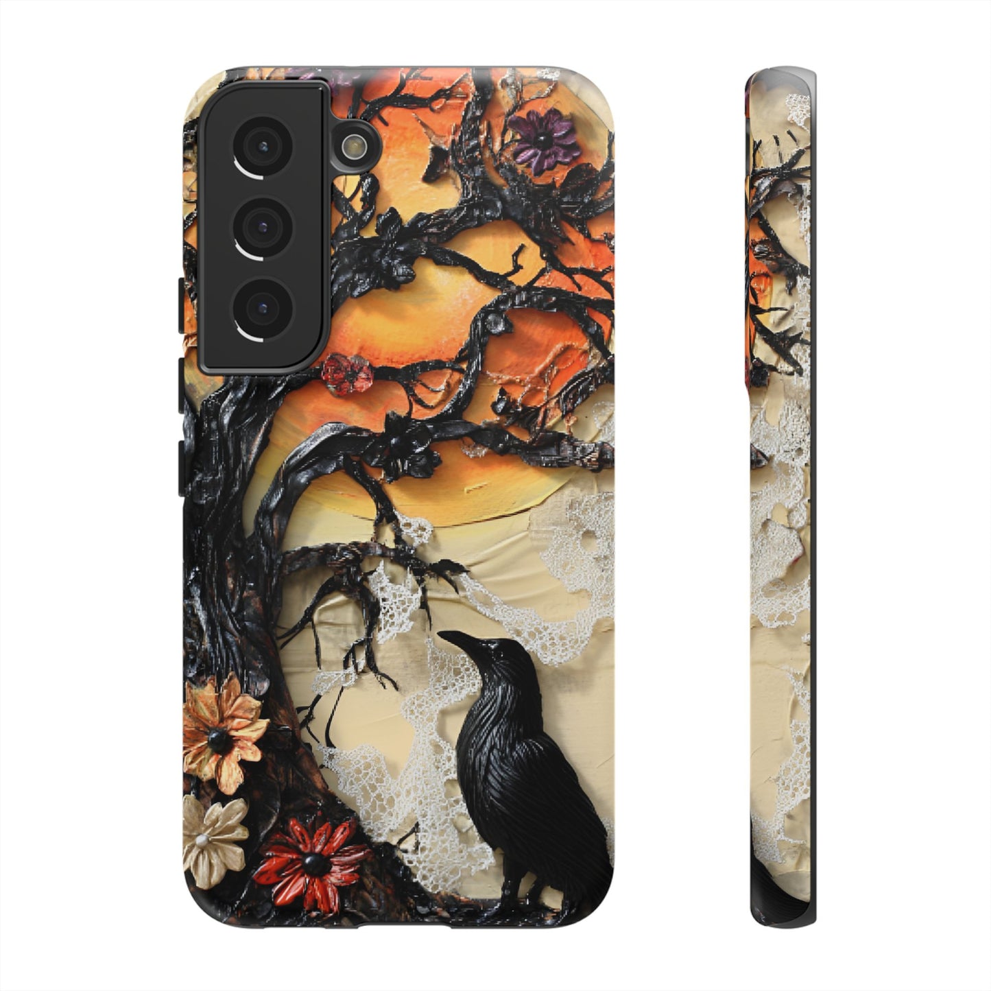 Gothic Raven Phone Case - Fantasy Goth Phone Cases for iPhone 16 15 14 13 12 11, Samsung Galaxy & Google Pixel