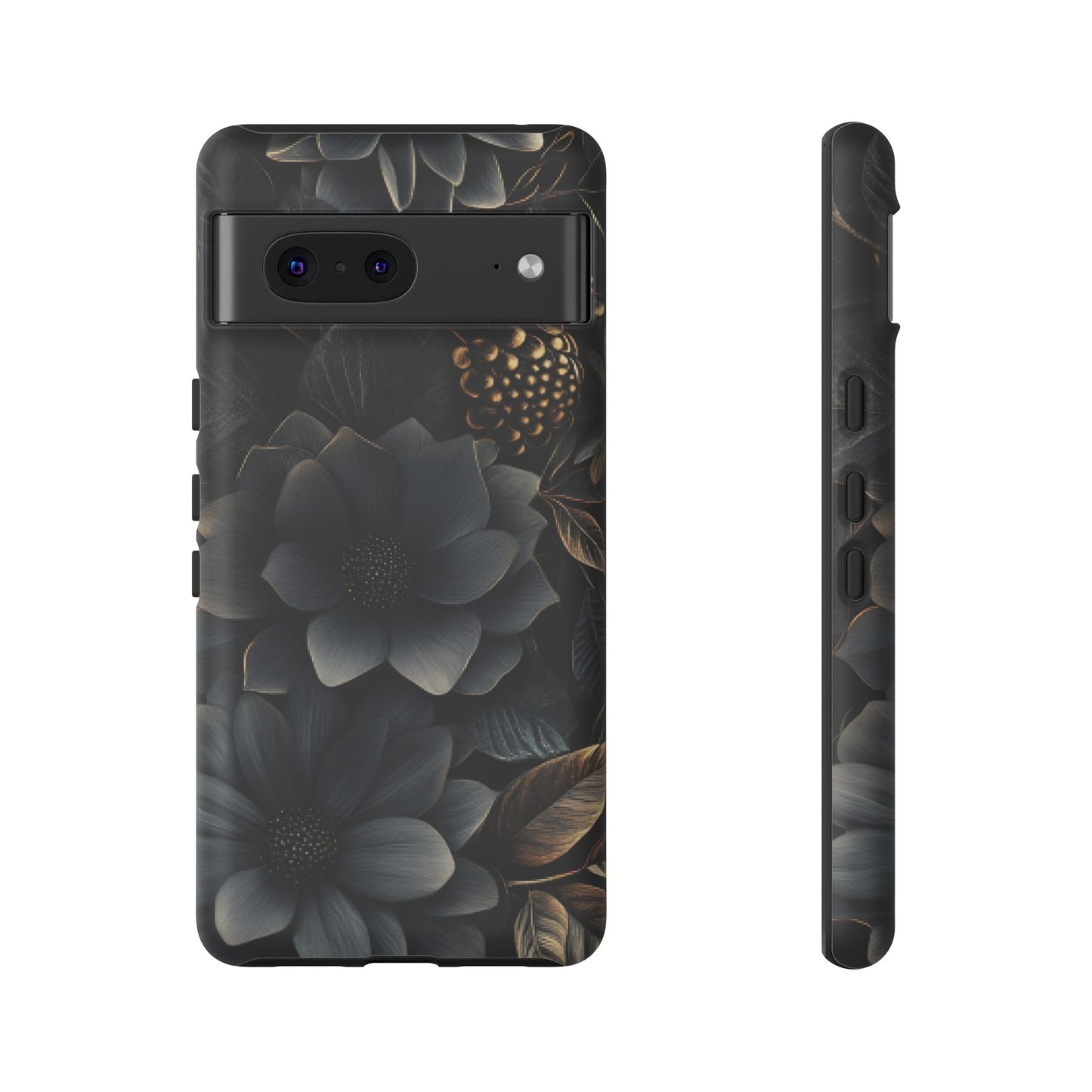 Dark Flower Phone Case for iPhone 16 15 14 13 12 11, Samsung Galaxy & Google Pixel