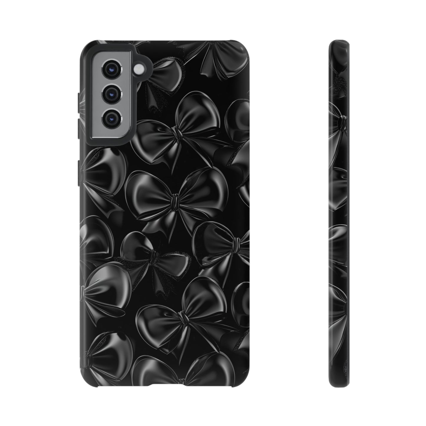 Black Bow Phone Case - Gothic Dark Coquette Phone Cover for iPhone 16 15 14 13 12 11, Samsung Galaxy & Google Pixel