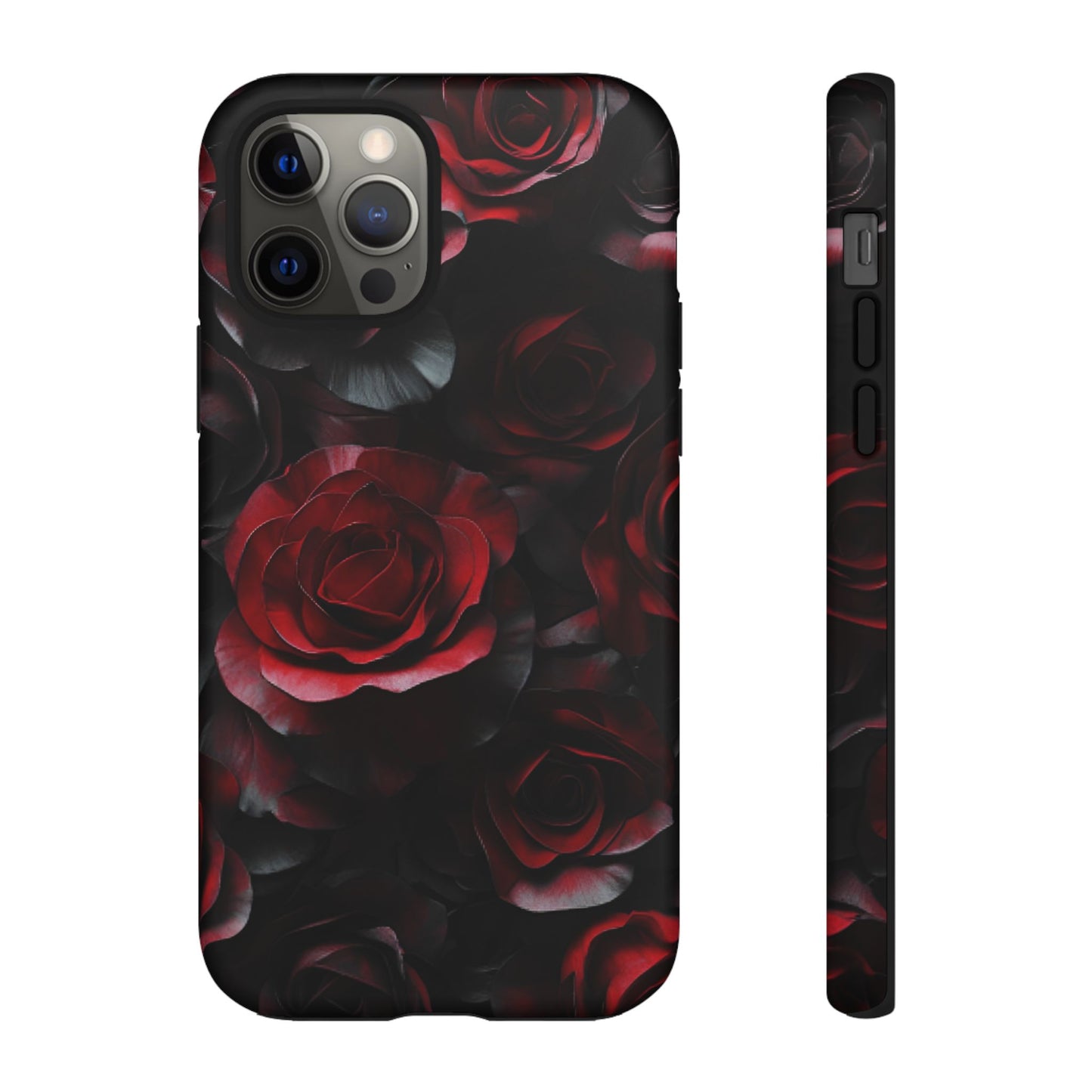 Dark Rose Flower Phone Case - Gothic Floral Phone Cases for iPhone 16 15 14 13 12 11, Samsung Galaxy & Google Pixel