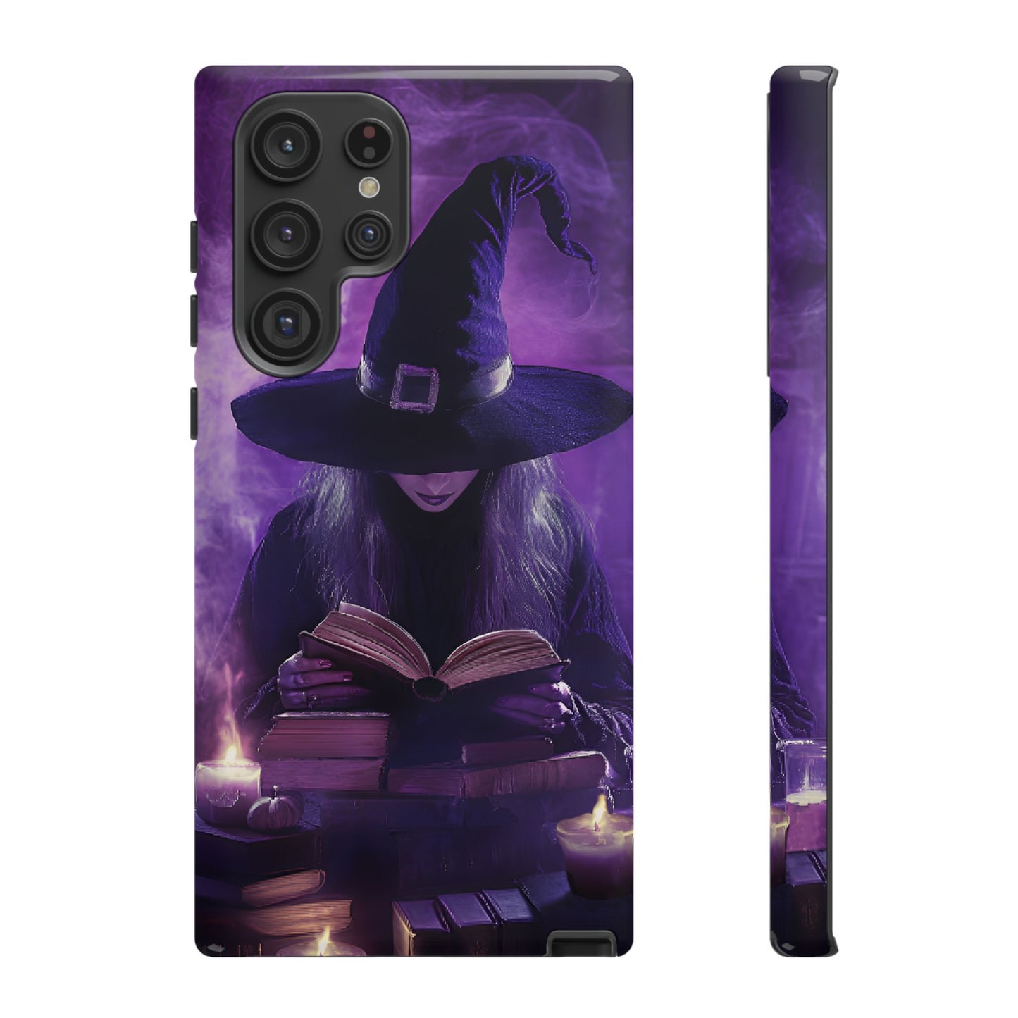 Witch Reading Book Phone Case - Witchy  Halloween Phone Cases - iPhone 16 15 14 13 12 11, Samsung Galaxy & Google Pixel Phone Covers