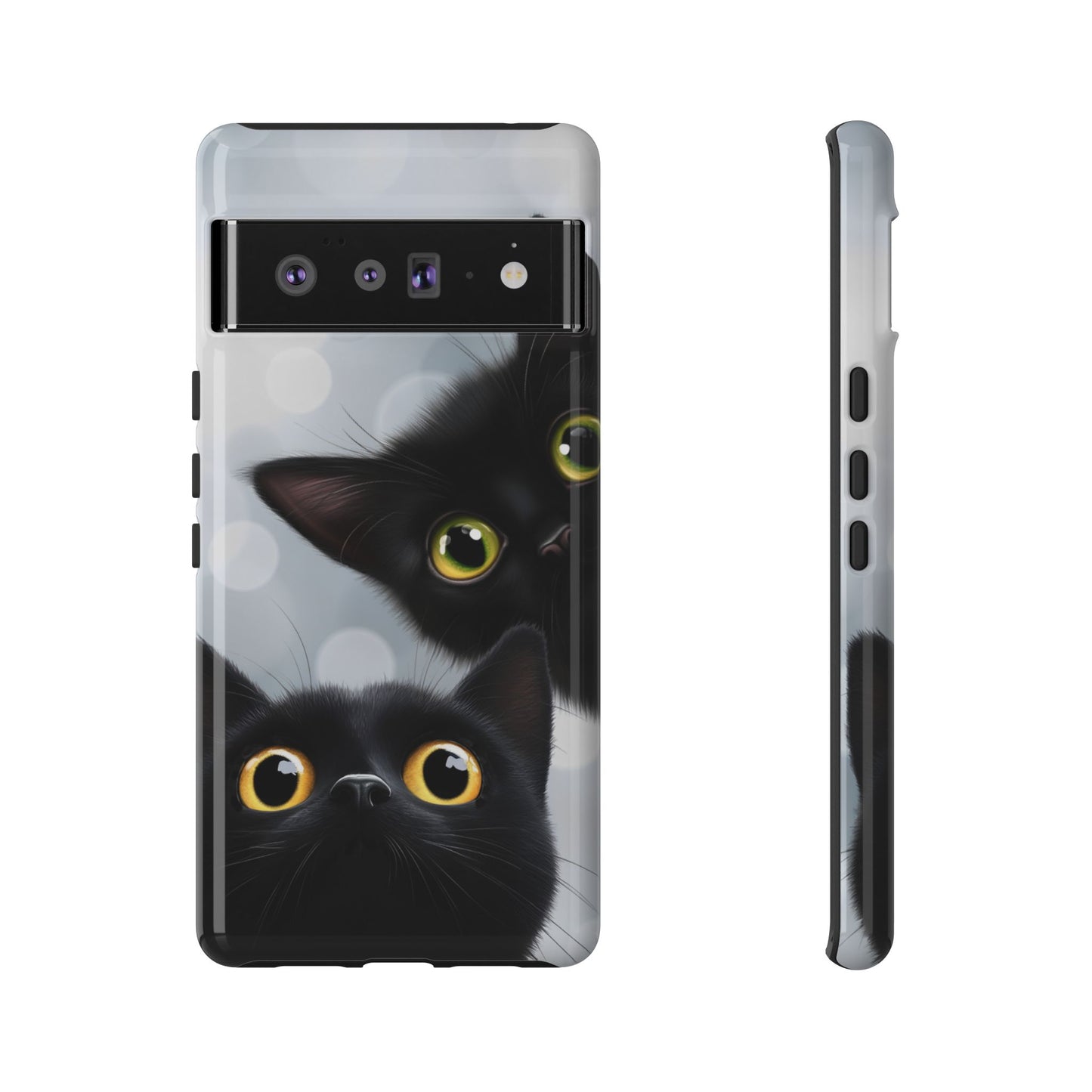 Cat Phone Case - Cute Black Cats Phone Cases - iPhone 16 15 14 13 12 11, Samsung Galaxy & Google Pixel Phone Covers