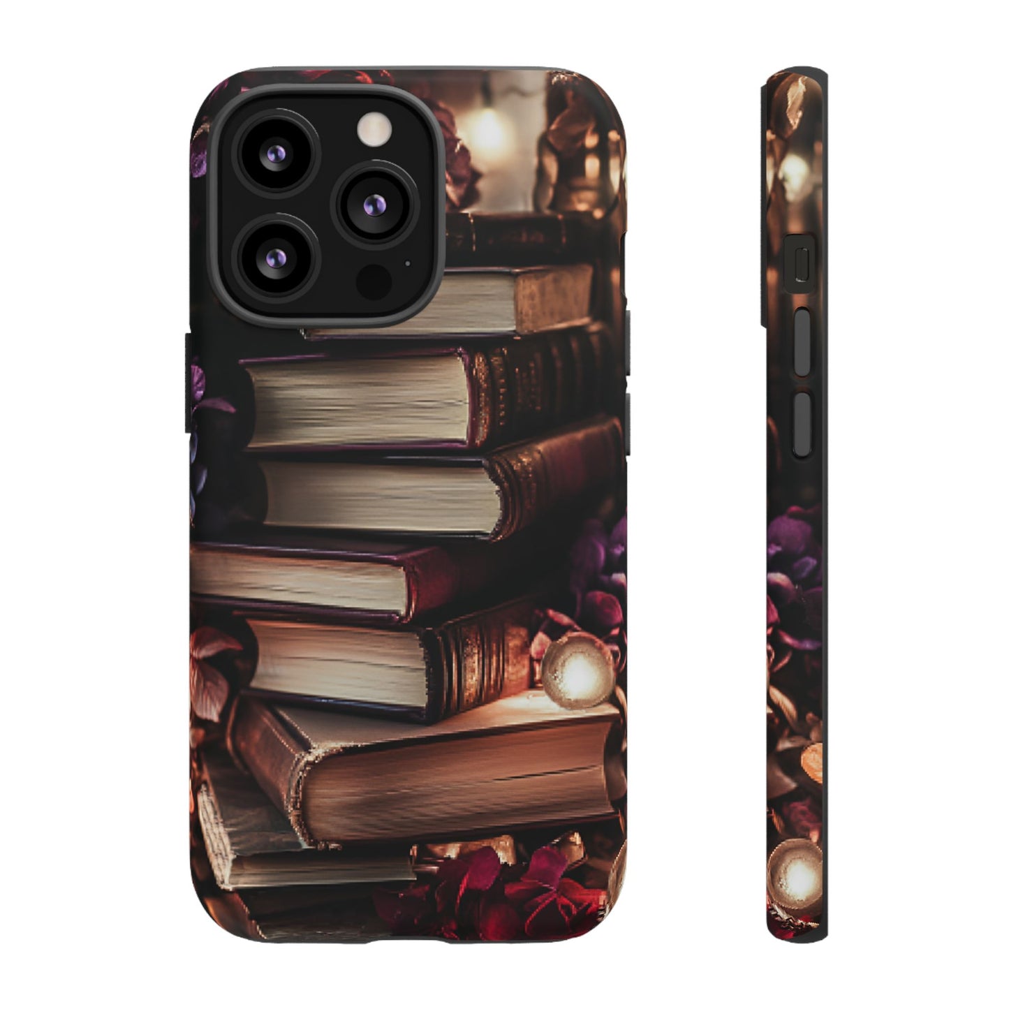 Book Lover Phone Case - Vintage Dark Academia Books - iPhone 16 15 14 13 12 11, Samsung Galaxy & Google Pixel Phone Covers