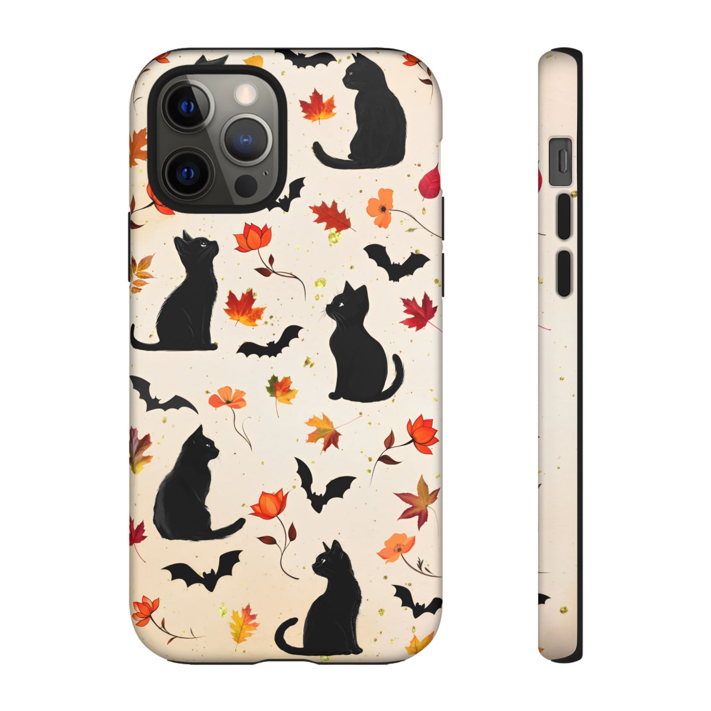 Cute Black Cats Halloween Phone Case - Aesthetic Fall Phone Cases - iPhone 16 15 14 13 12 11, Samsung Galaxy & Google Pixel Phone Covers