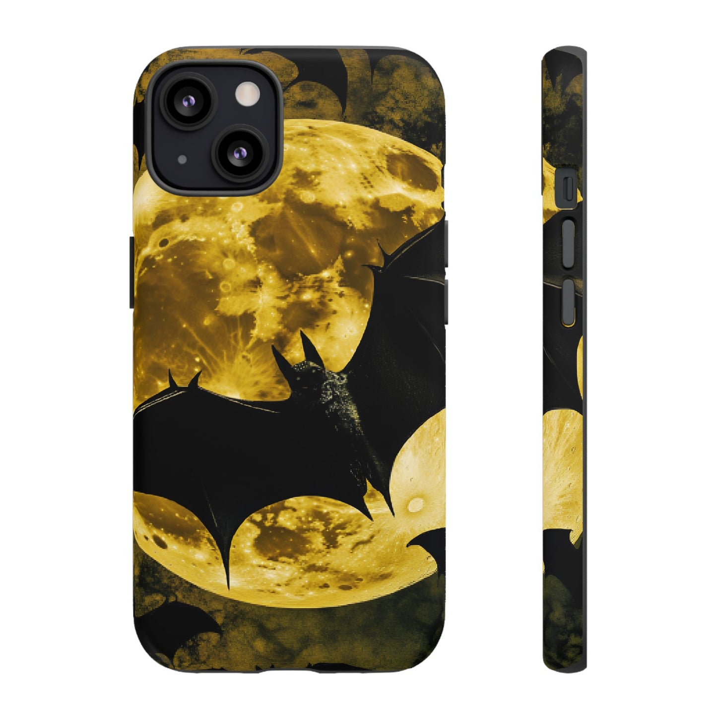 Gothic Bat and Moon Phone Case - Spooky Halloween Phone Cases for iPhone 16 15 14 13 12 11, Samsung Galaxy & Google Pixel