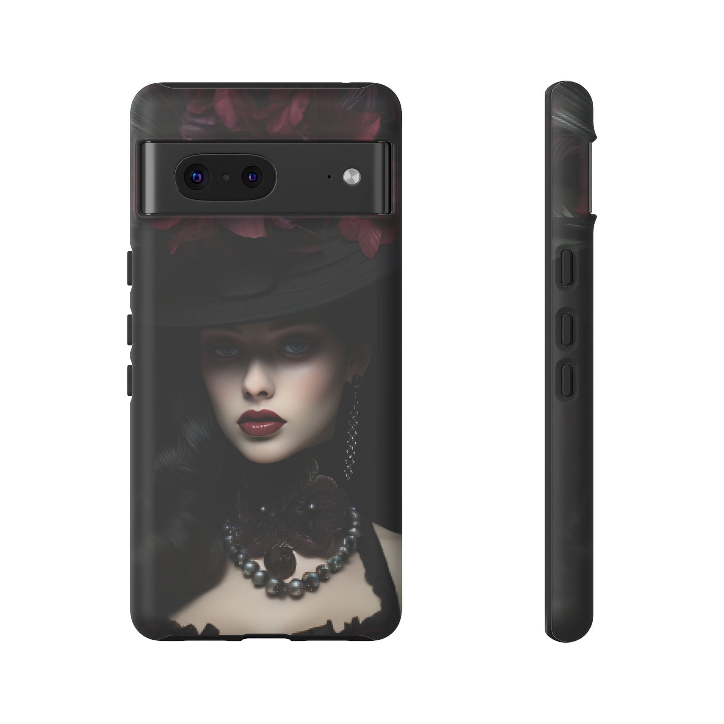 Victorian Goth Phone Case with Vintage Gothic Woman for iPhone 16 15 14 13 12 11, Samsung Galaxy & Google Pixel