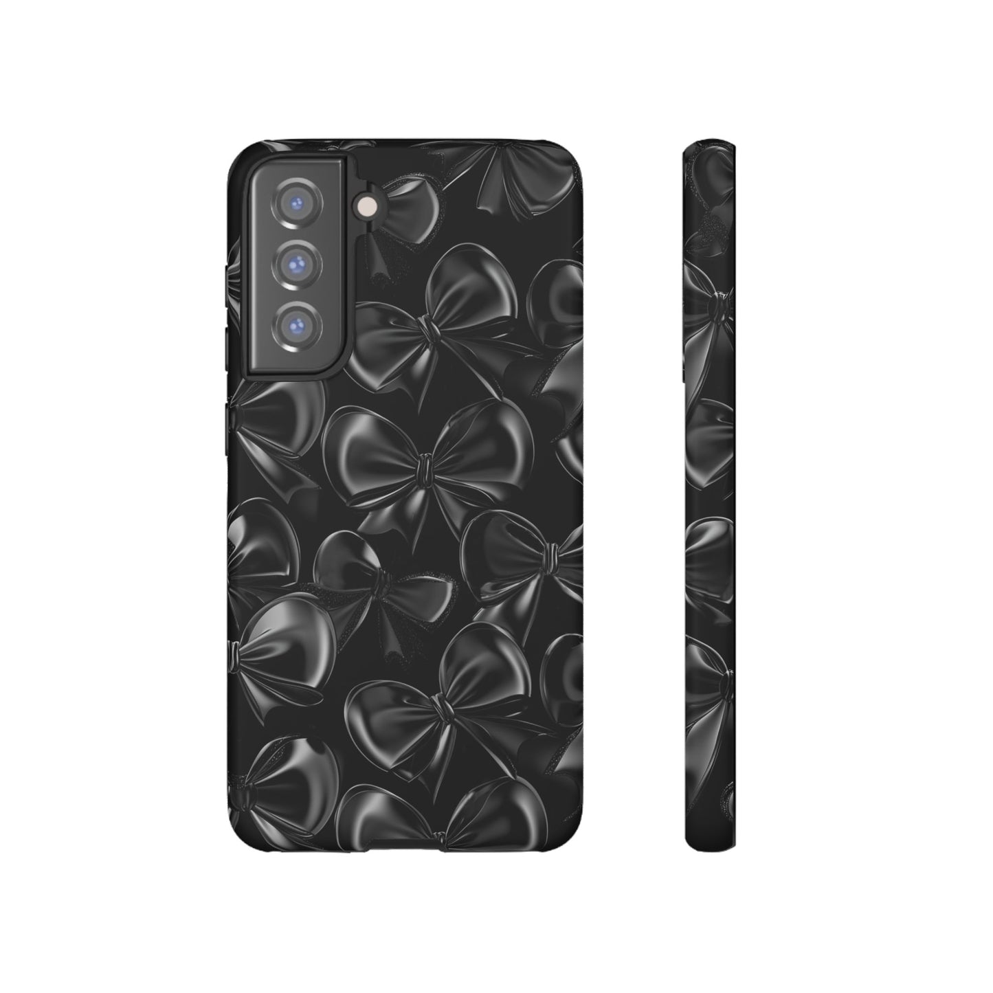 Black Bow Phone Case - Gothic Dark Coquette Phone Cover - iPhone 16 15 14 13 12 11, Samsung Galaxy & Google Pixel Phone Covers