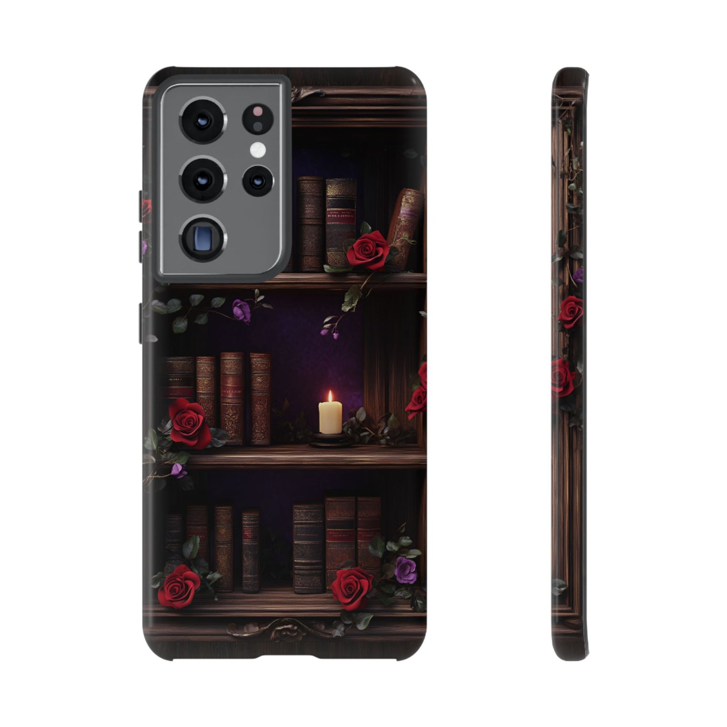 Vintage Books Phone Case - Goth Dark Academia Library Phone Cases for iPhone 16 15 14 13 12 11, Samsung Galaxy & Google Pixel