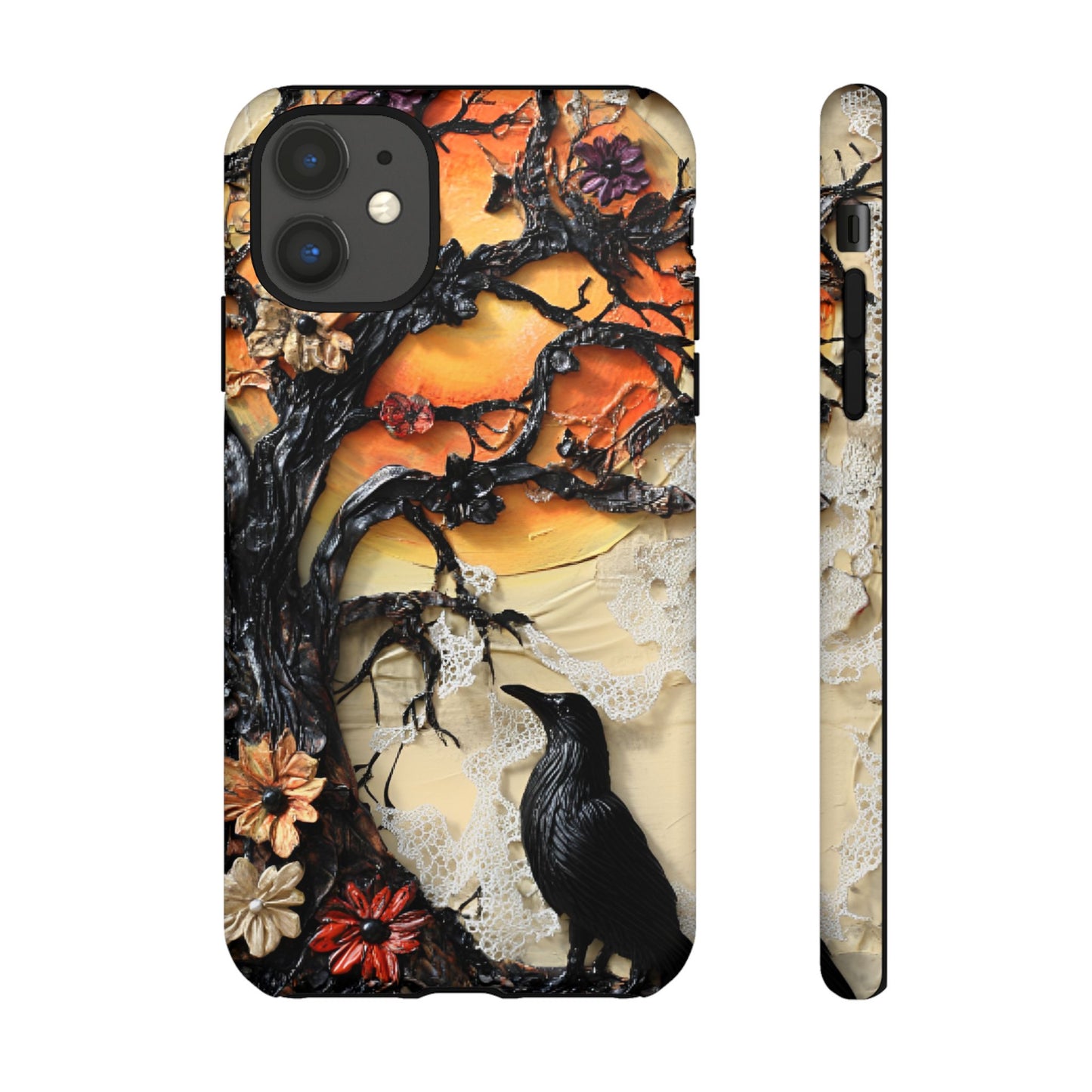 Gothic Raven Phone Case - Fantasy Goth Phone Cases for iPhone 16 15 14 13 12 11, Samsung Galaxy & Google Pixel