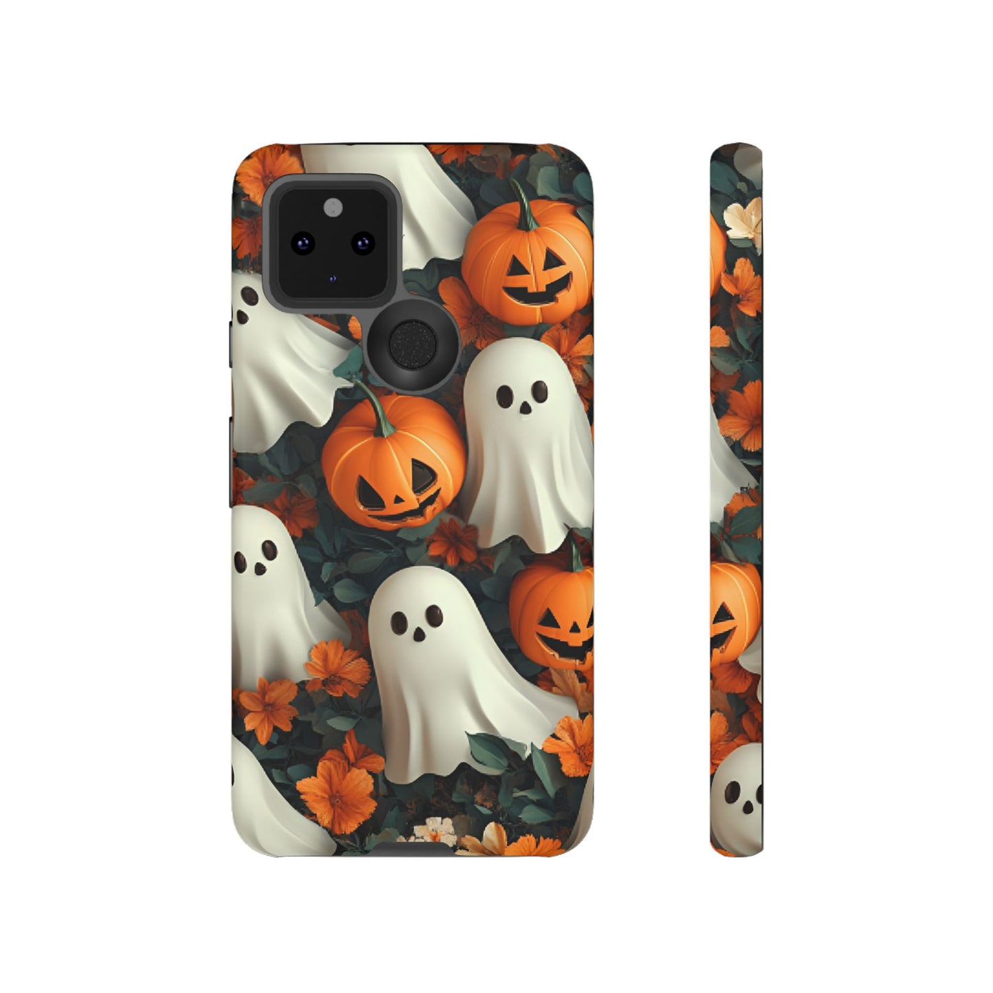 Halloween Ghosts and Pumpkins Phone Case - Spooky and Cute Phone Cases - iPhone 16 15 14 13 12 11, Samsung Galaxy & Google Pixel Phone Covers