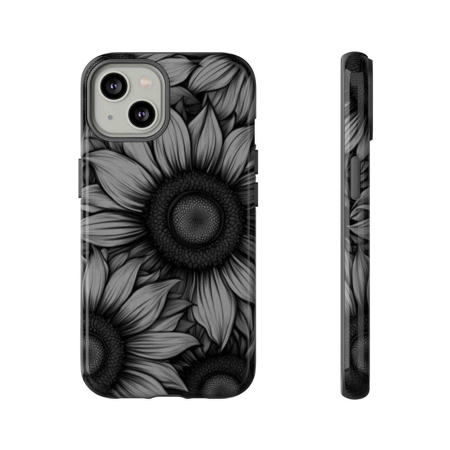 Sunflower Phone Case - Dark Gothic Floral Phone Cases - Phone 16 15 14 13 12 11, Samsung Galaxy & Google Pixel Phone Covers