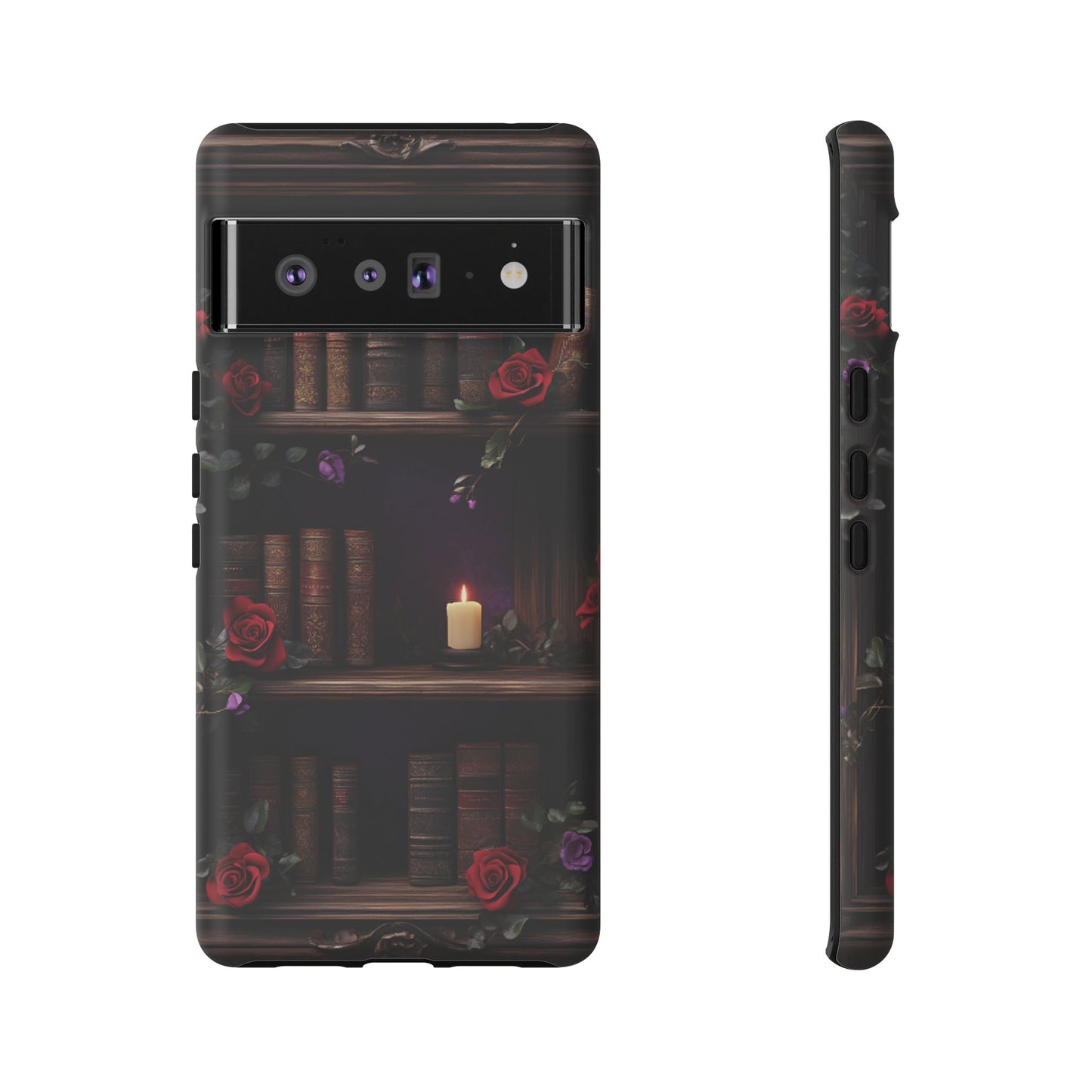 Vintage Books Phone Case - Goth Dark Academia Library Phone Cases for iPhone 16 15 14 13 12 11, Samsung Galaxy & Google Pixel