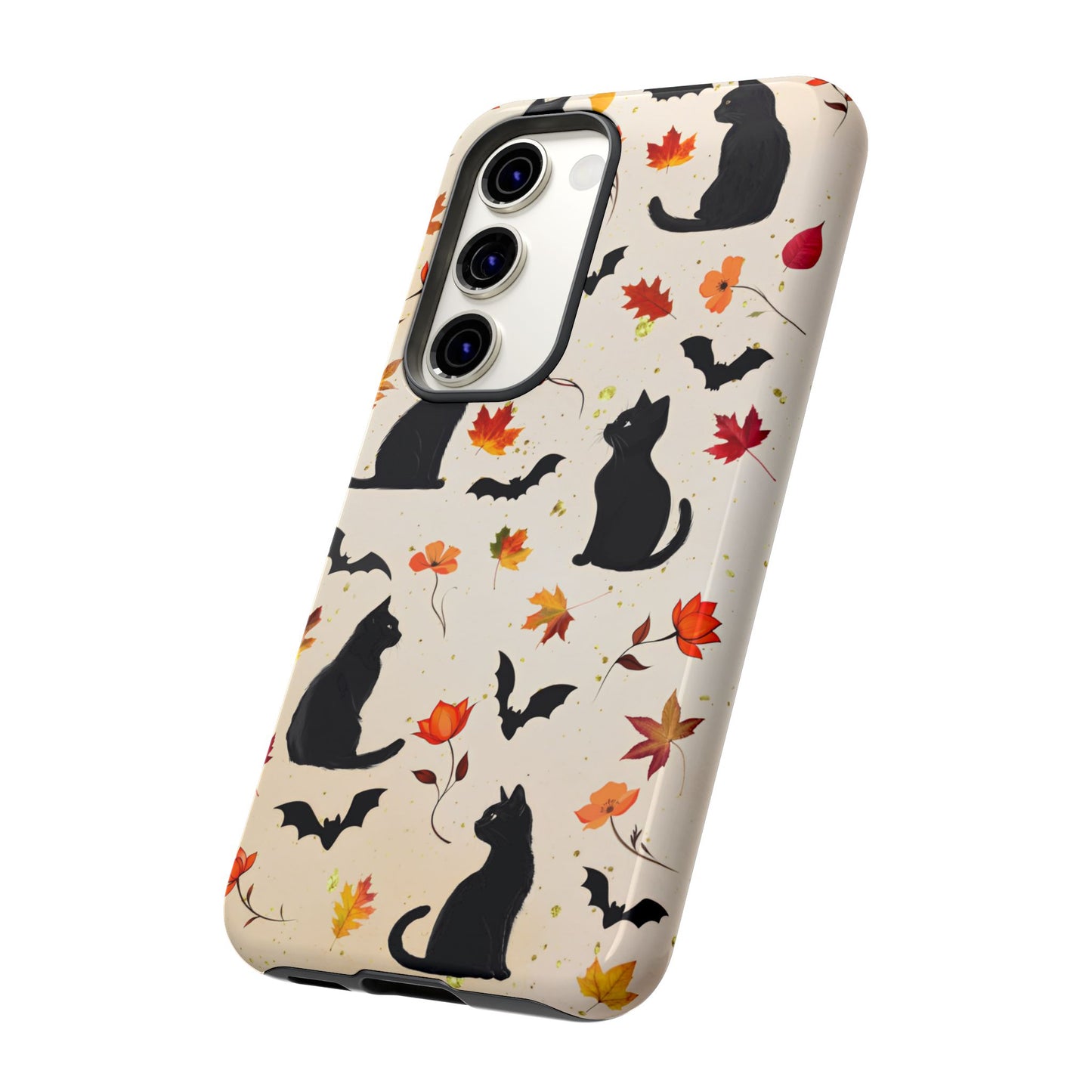 Cute Black Cats Halloween Phone Case - Aesthetic Fall Phone Cases for iPhone 16 15 14 13 12 11, Samsung Galaxy & Google Pixel