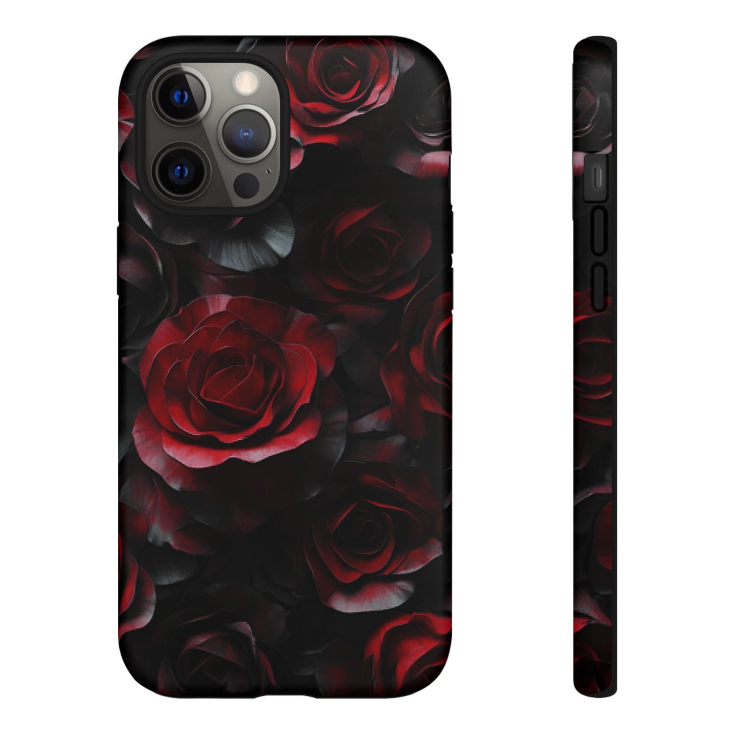 Dark Rose Flower Phone Case - Gothic Floral Phone Cases for iPhone 16 15 14 13 12 11, Samsung Galaxy & Google Pixel