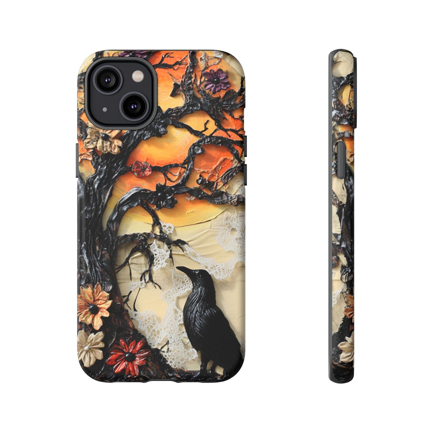 Gothic Raven Phone Case - Fantasy Goth Phone Cases for iPhone 16 15 14 13 12 11, Samsung Galaxy & Google Pixel