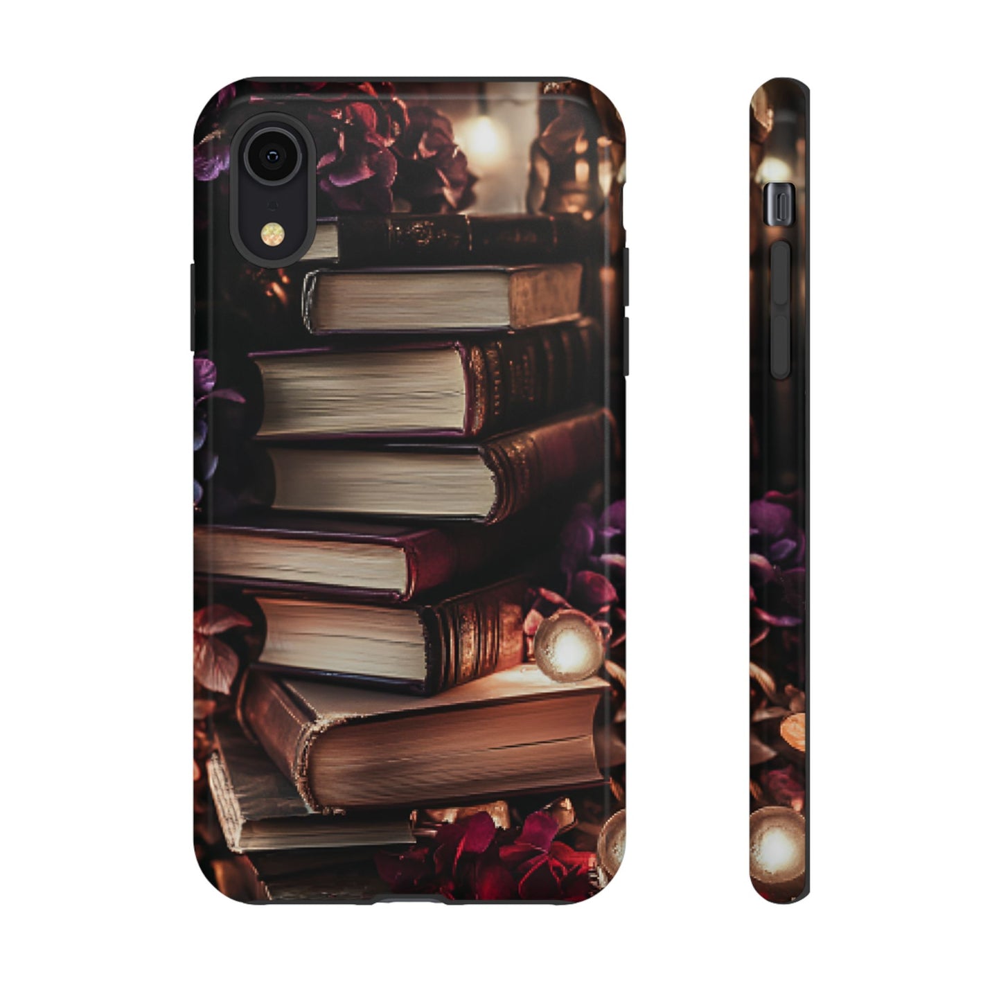 Book Lover Phone Case - Vintage Dark Academia Books - iPhone 16 15 14 13 12 11, Samsung Galaxy & Google Pixel Phone Covers - Boo and Bewear