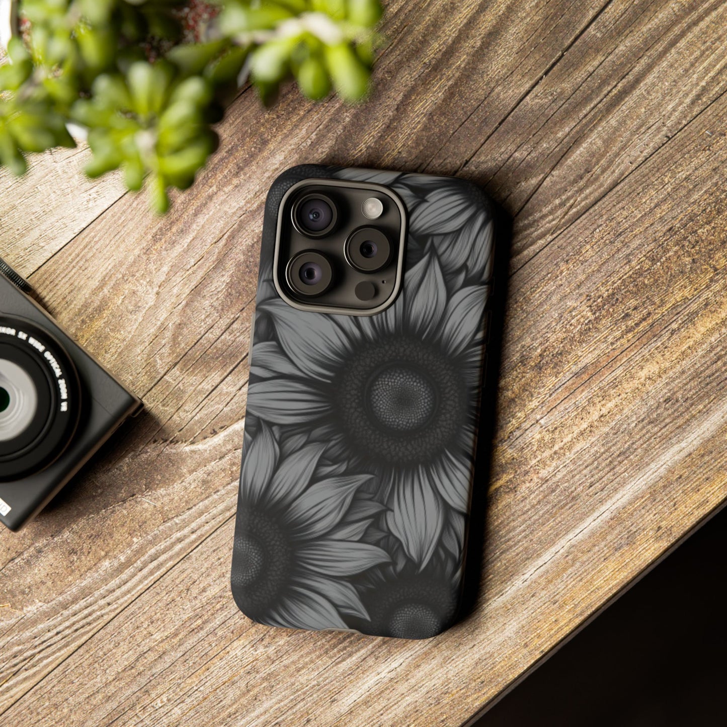 Sunflower Phone Case - Dark Gothic Floral Phone Cases for Phone 16 15 14 13 12 11, Samsung Galaxy & Google Pixel