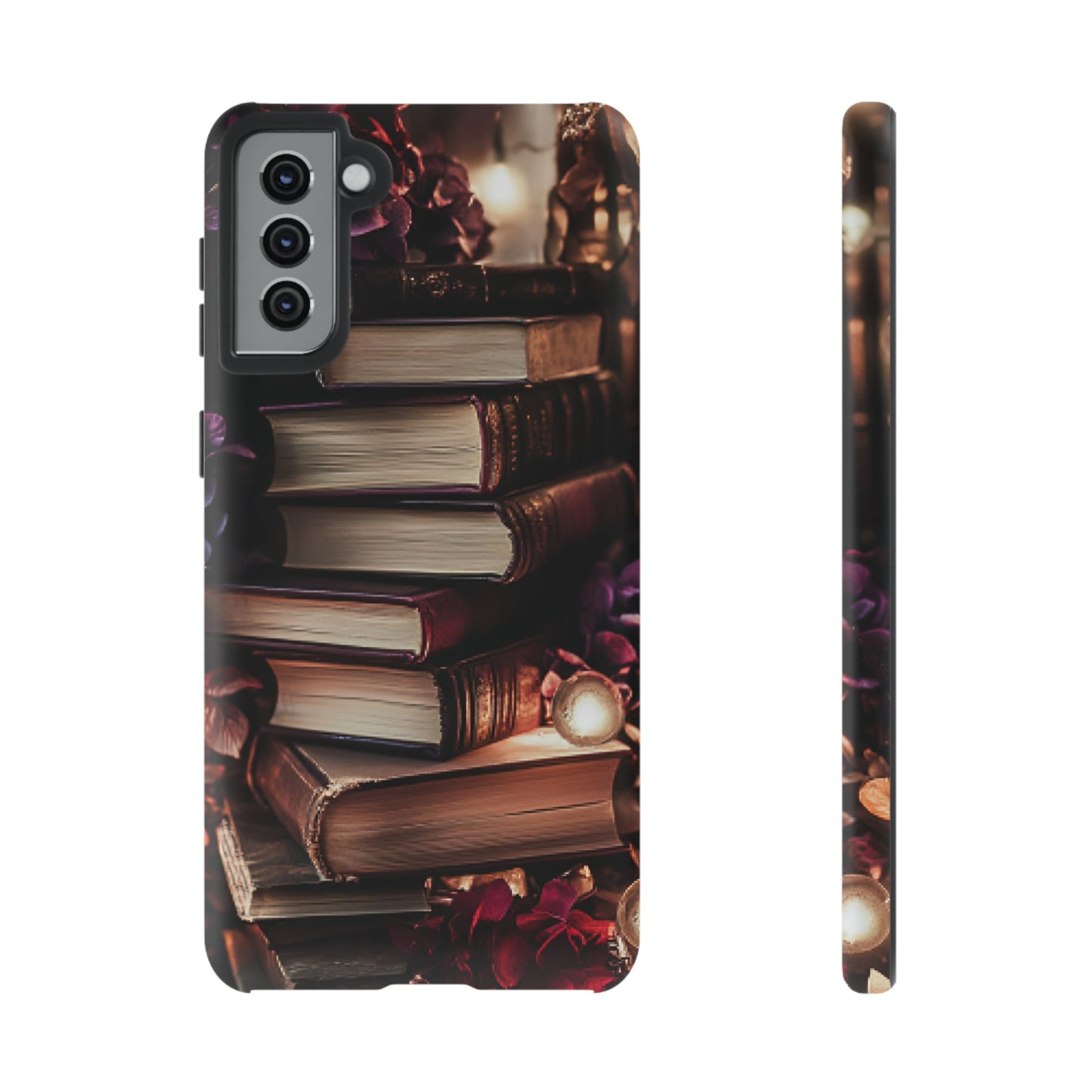 Book Lover Phone Case - Vintage Dark Academia Books - iPhone 16 15 14 13 12 11, Samsung Galaxy & Google Pixel Phone Covers