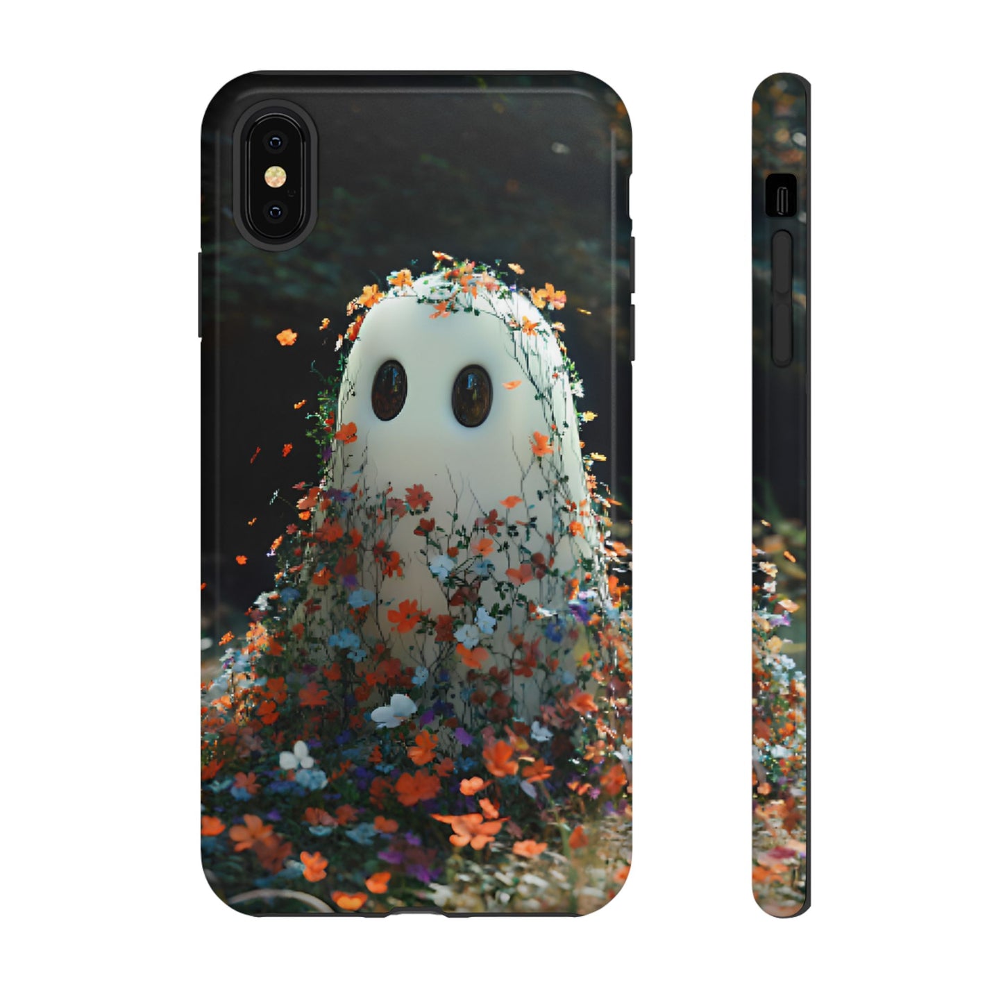 Floral Ghost Phone Case - iPhone 16 15 14 13 12 11, Samsung Galaxy & Google Pixel Phone Covers - Boo and Bewear