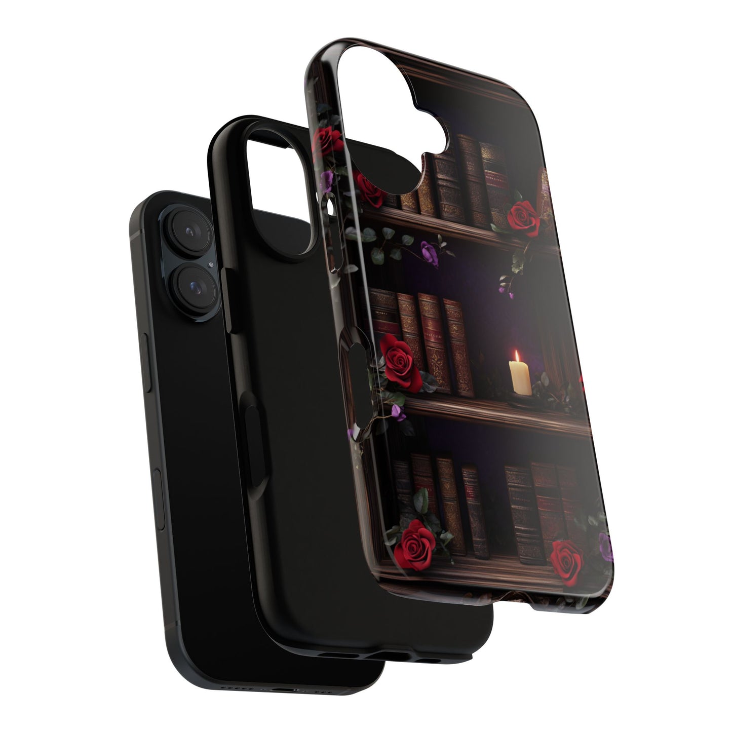 Vintage Books Phone Case - Goth Dark Academia Library Phone Cases for iPhone 16 15 14 13 12 11, Samsung Galaxy & Google Pixel