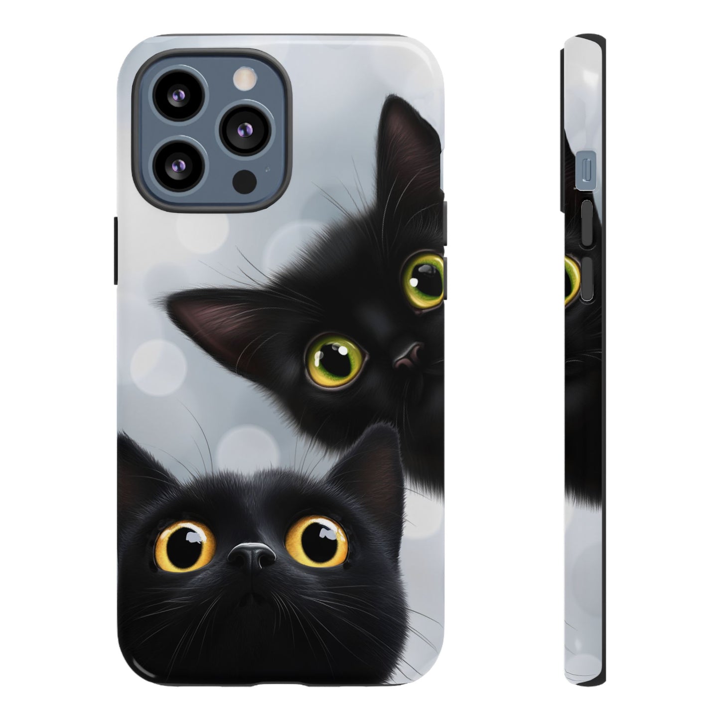 Cat Phone Case - Cute Black Cats Phone Cases for iPhone 16 15 14 13 12 11, Samsung Galaxy & Google Pixel