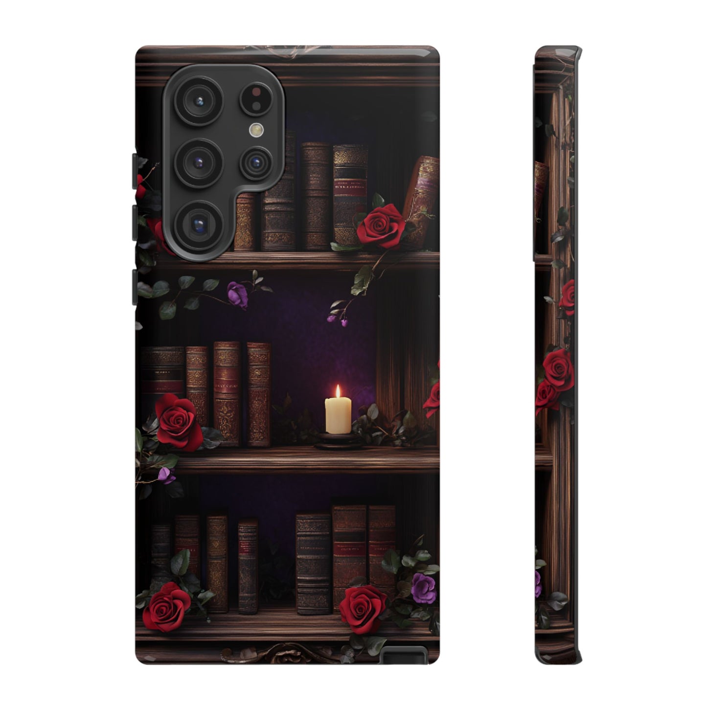 Vintage Books Phone Case - Goth Dark Academia Library Phone Cases for iPhone 16 15 14 13 12 11, Samsung Galaxy & Google Pixel