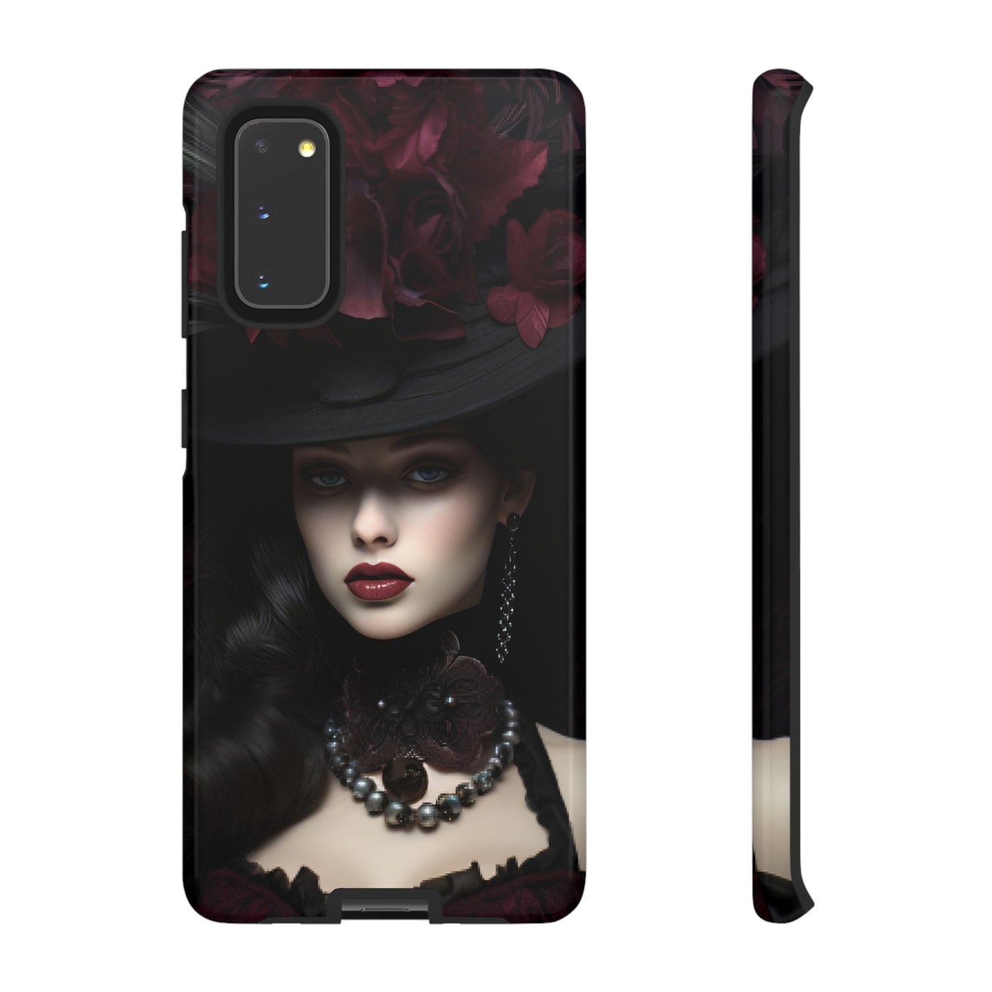 Victorian Goth Phone Case with Vintage Gothic Woman for iPhone 16 15 14 13 12 11, Samsung Galaxy & Google Pixel