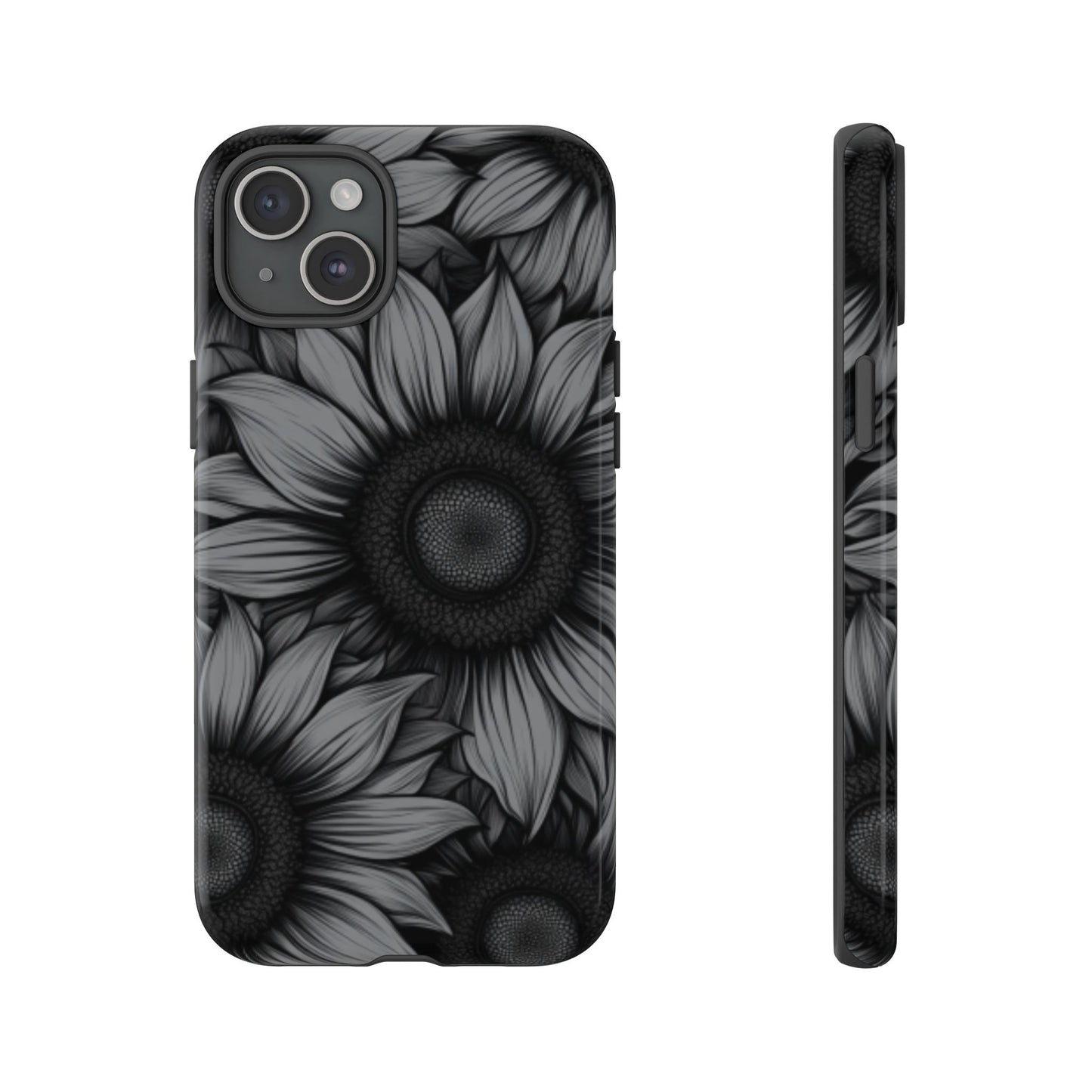 Sunflower Phone Case - Dark Gothic Floral Phone Cases for Phone 16 15 14 13 12 11, Samsung Galaxy & Google Pixel