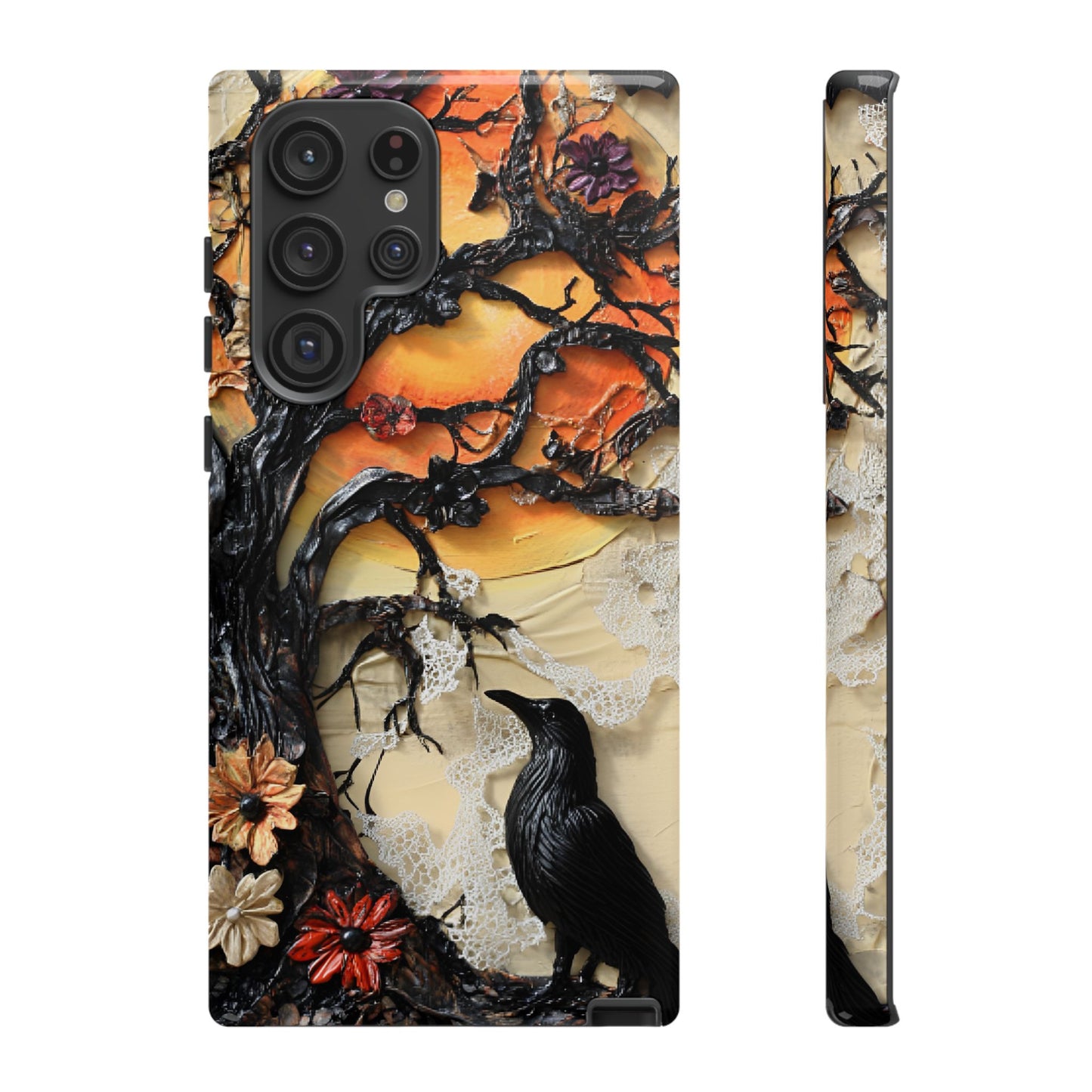 Gothic Raven Phone Case - Fantasy Goth Phone Cases for iPhone 16 15 14 13 12 11, Samsung Galaxy & Google Pixel