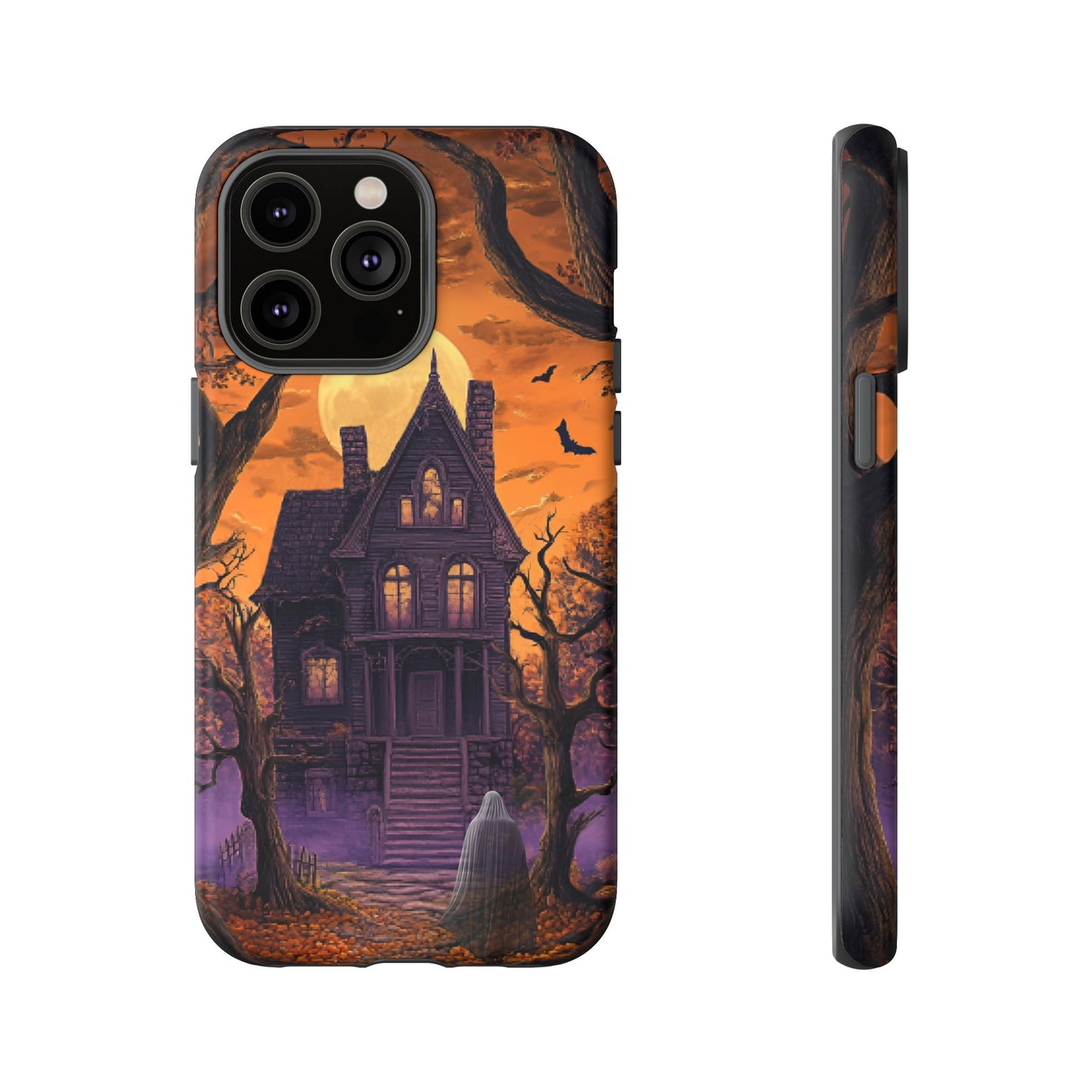 Halloween Haunted Mansion and Ghost Phone Case - Spooky Season Phone Cases - iPhone 16 15 14 13 12 11, Samsung Galaxy & Google Pixel Phone Covers