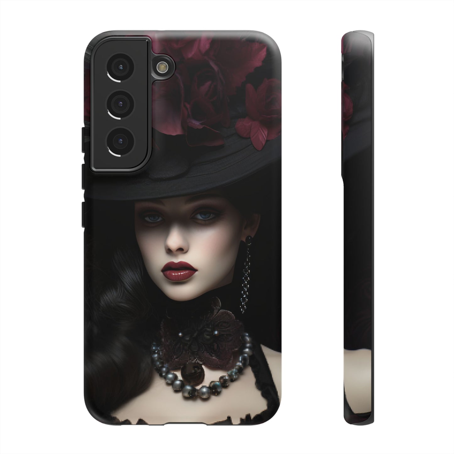 Victorian Goth Phone Case with Vintage Gothic Woman for iPhone 16 15 14 13 12 11, Samsung Galaxy & Google Pixel