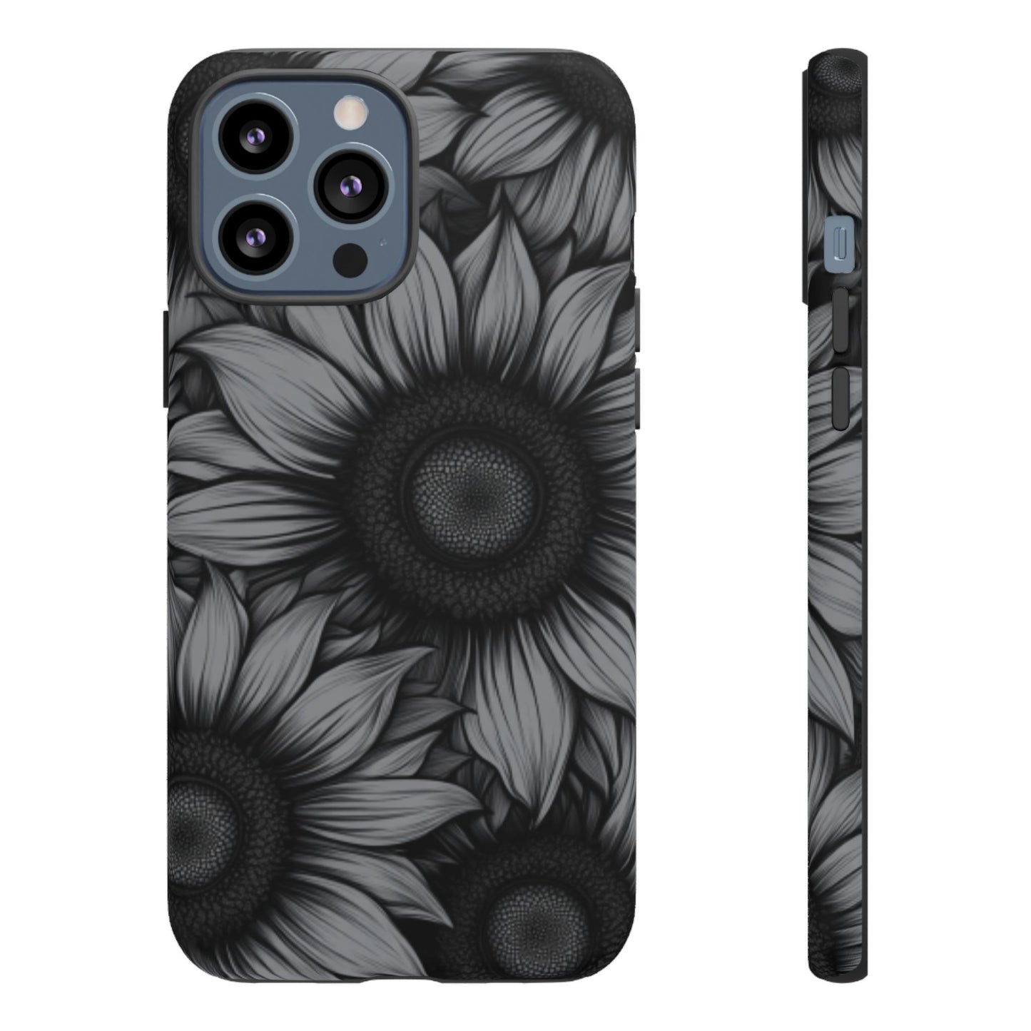 Sunflower Phone Case - Dark Gothic Floral Phone Cases - Phone 16 15 14 13 12 11, Samsung Galaxy & Google Pixel Phone Covers