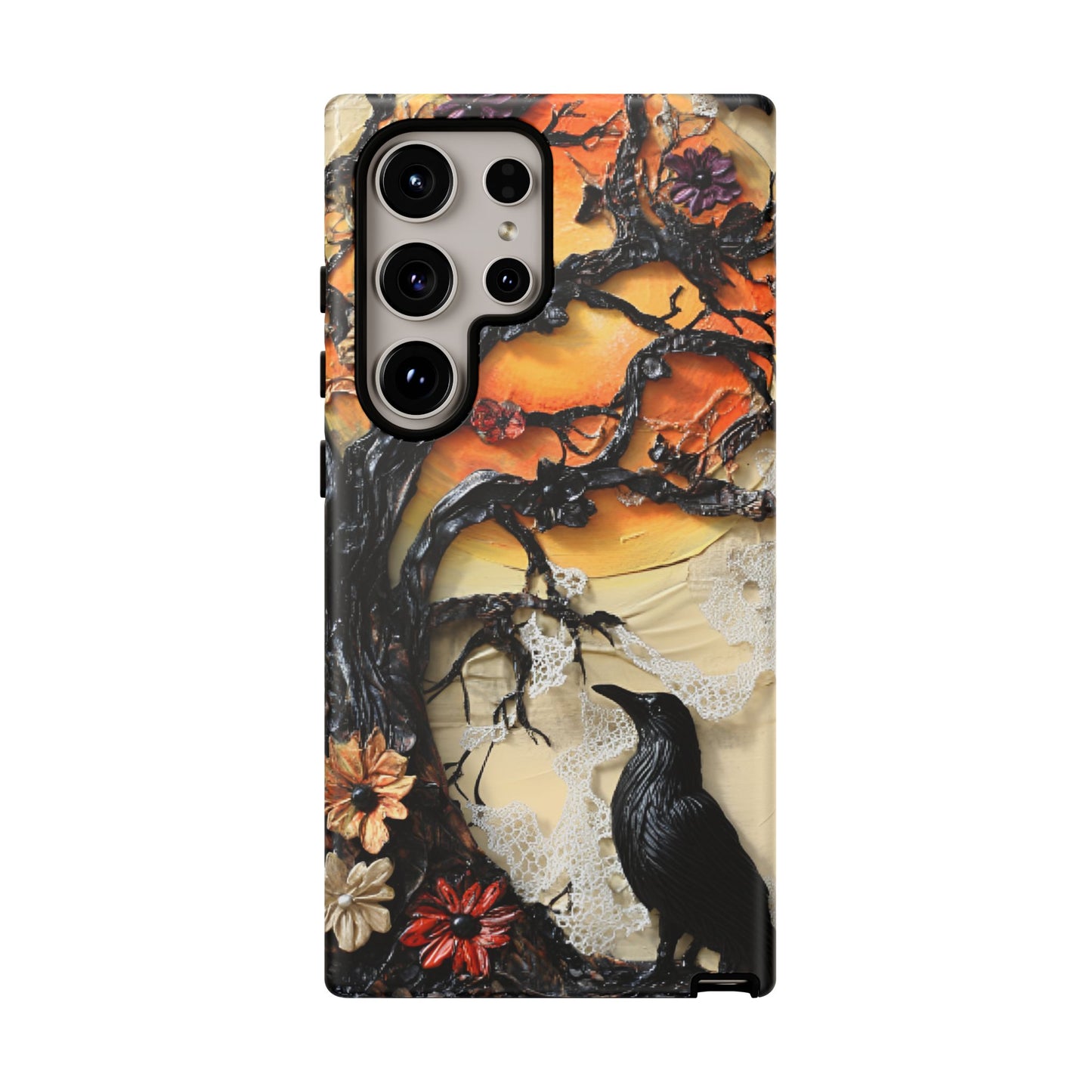 Gothic Raven Phone Case - Fantasy Goth Phone Cases for iPhone 16 15 14 13 12 11, Samsung Galaxy & Google Pixel