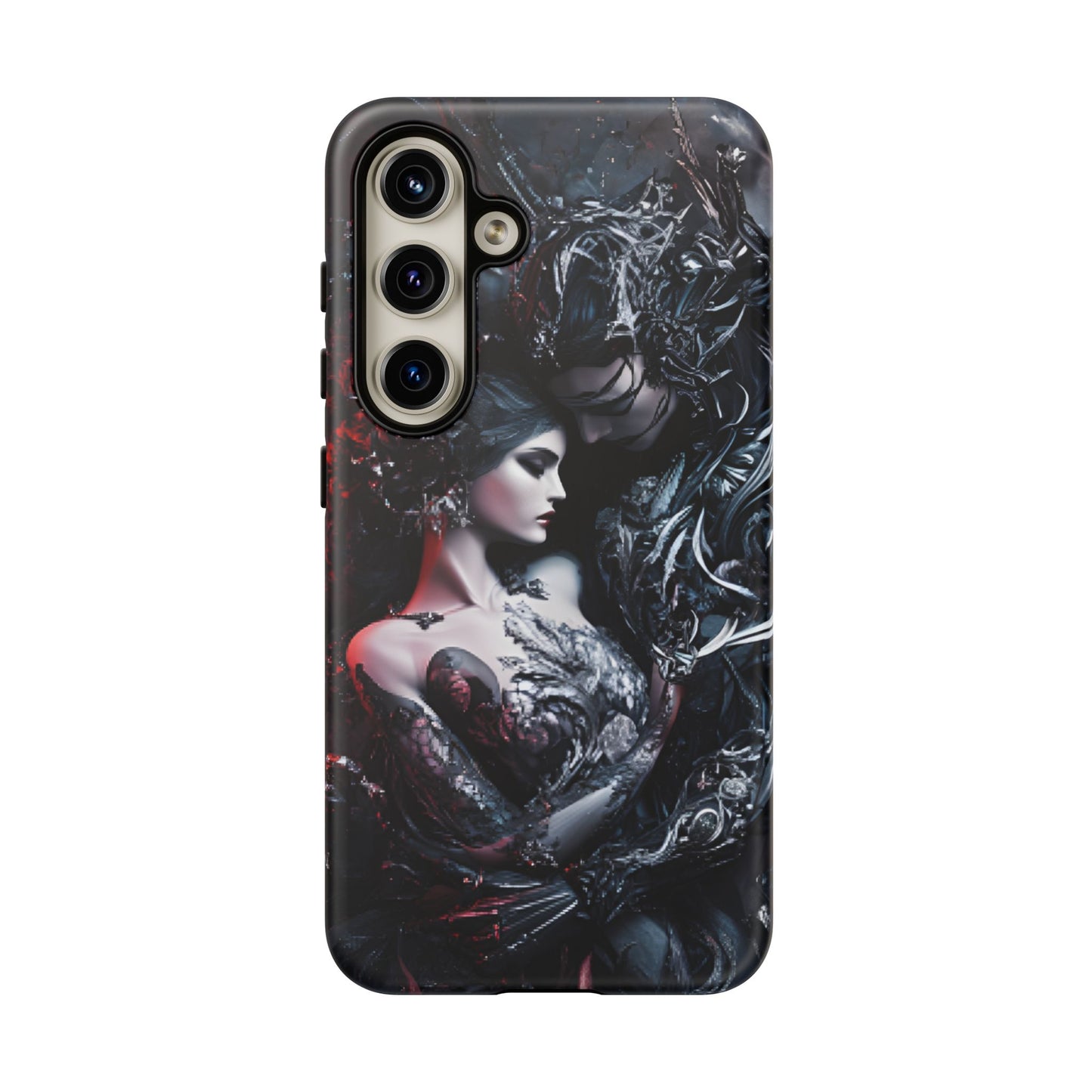 Gothic Couple Phone Case - Victorian Goth Valentine's Day Phone Cases for iPhone 16 15 14 13 12 11, Samsung Galaxy & Google Pixel